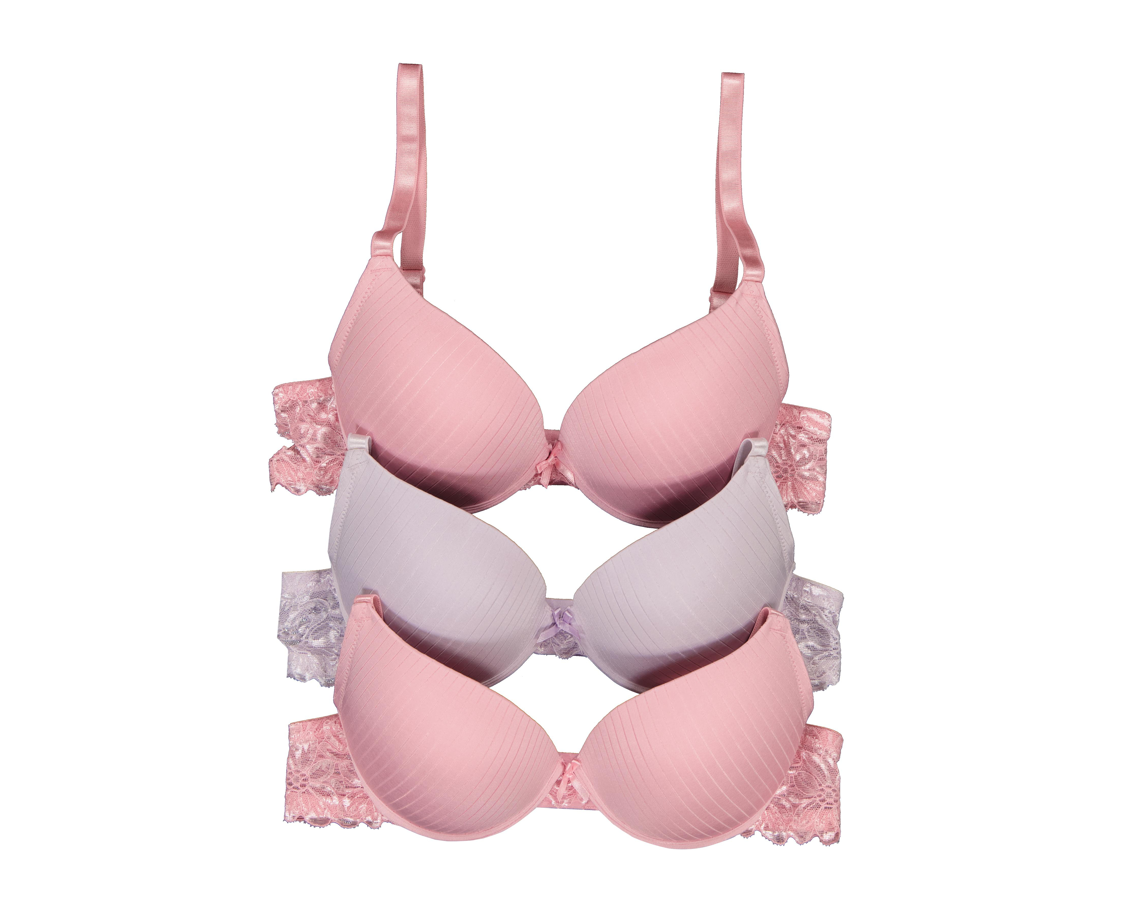 Foto 2 pulgar | Brasier Copa Completa con Encaje Beauty Secret 3 Pack