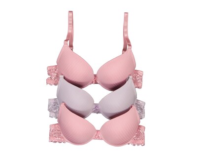 Foto 1 | Brasier Copa Completa con Encaje Beauty Secret 3 Pack