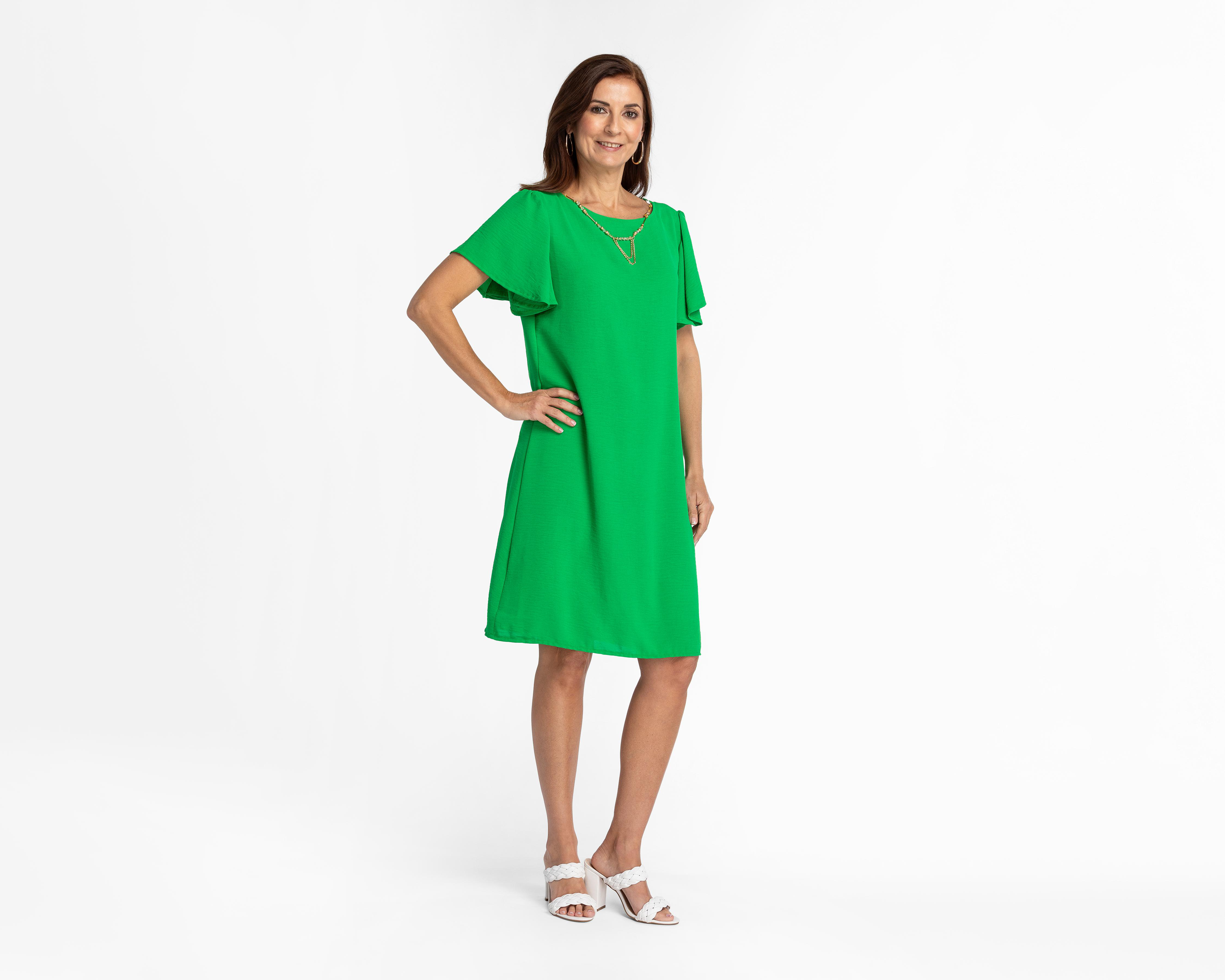 Vestido Sahara Casual Manga Corta con Collar $279
