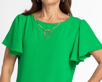 Foto 8 | Vestido Sahara Casual Manga Corta con Collar