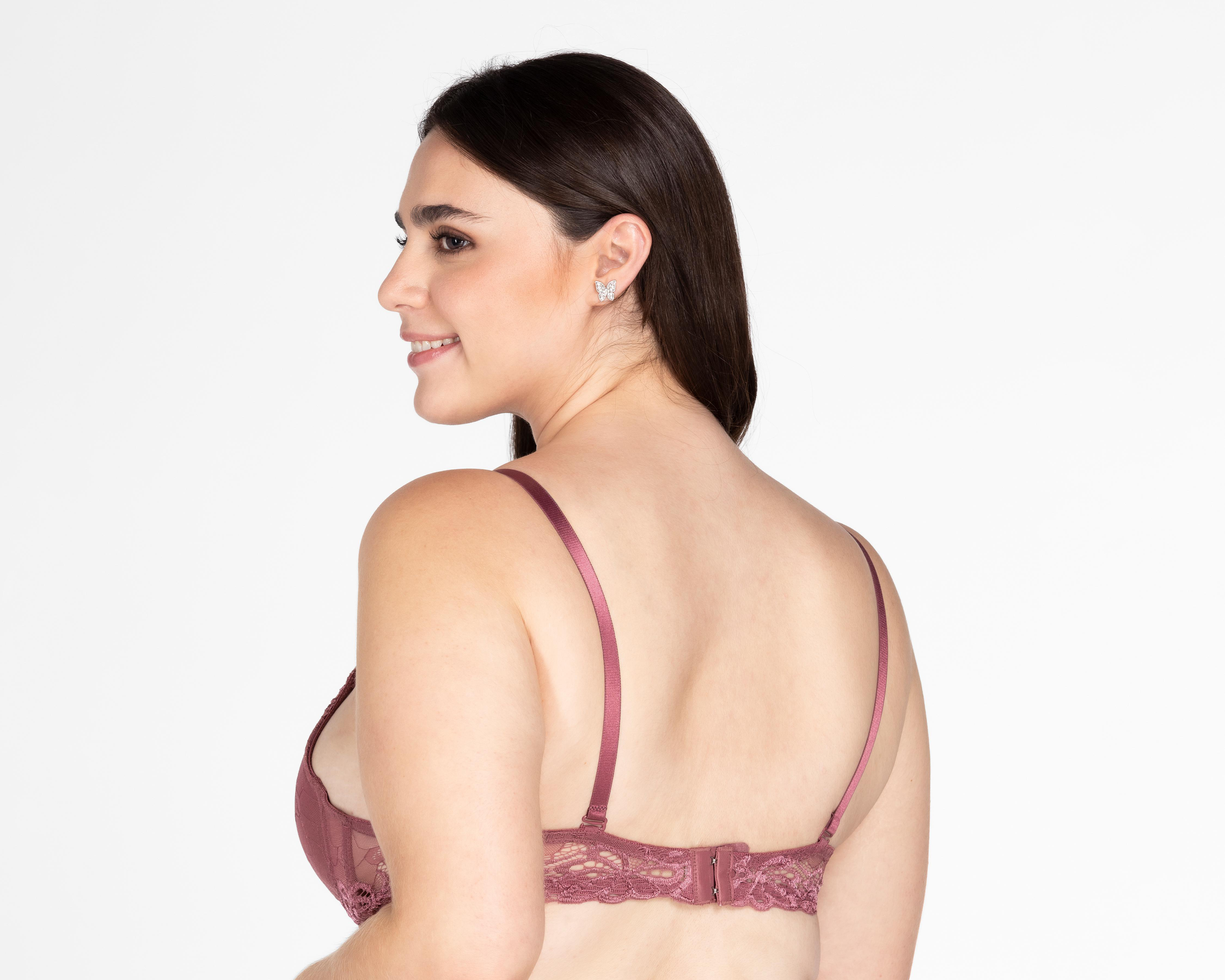 Foto 5 | Brasier de Encaje Beauty Secret con Varilla para Mujer 3 Pack