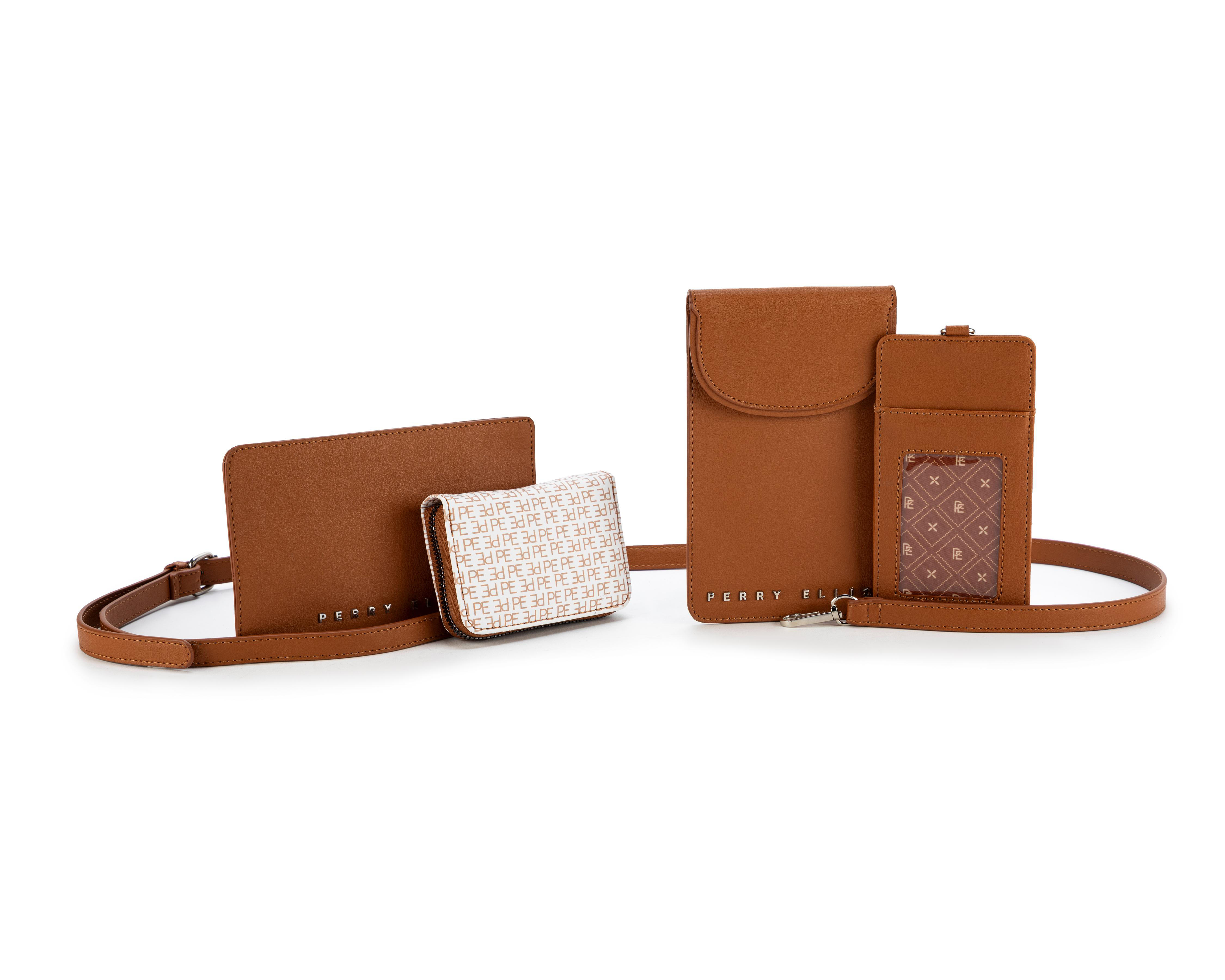 Foto 2 pulgar | Set de Cartera para Mujer Perry Ellis Camel 5 Piezas