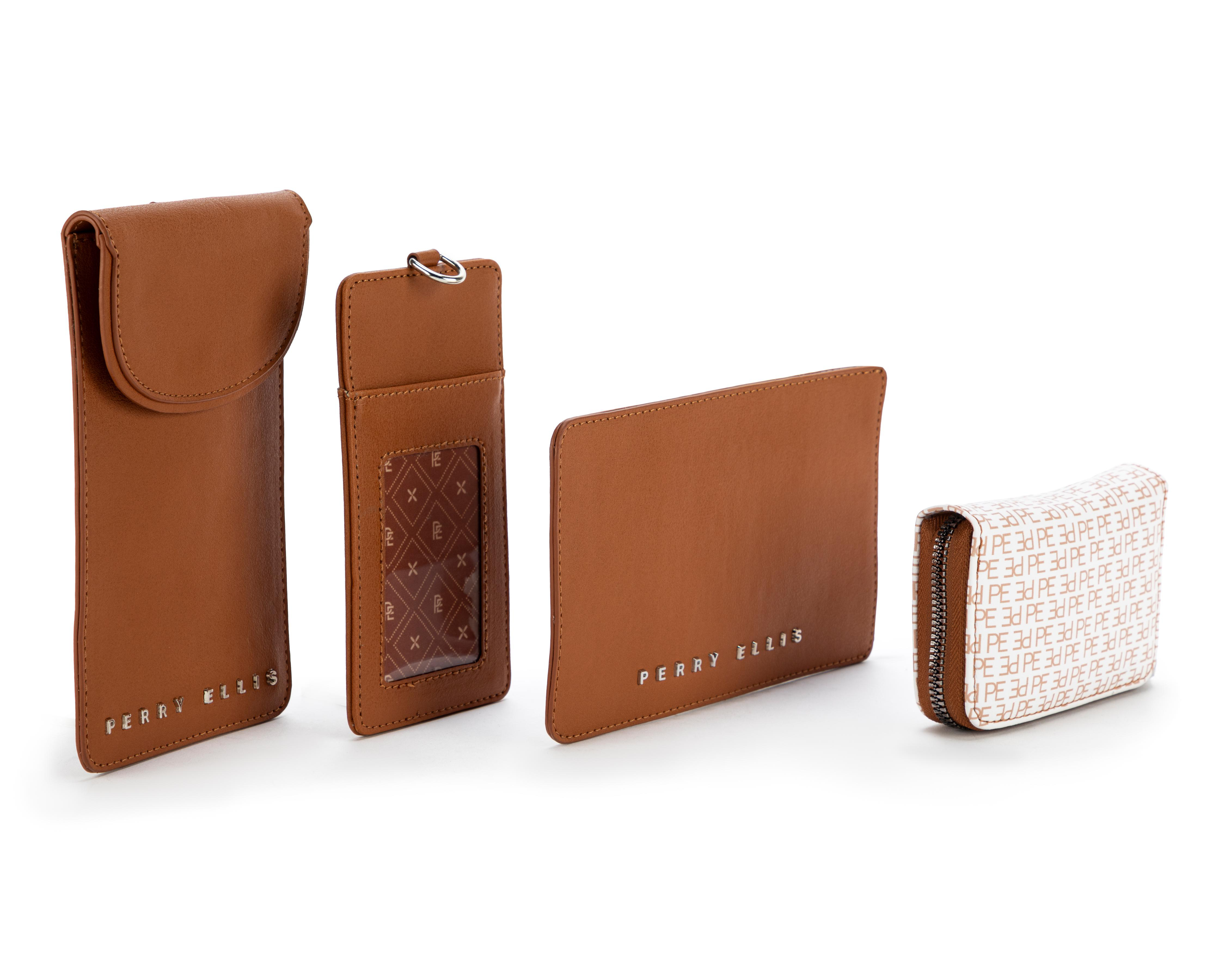 Foto 3 pulgar | Set de Cartera para Mujer Perry Ellis Camel 5 Piezas