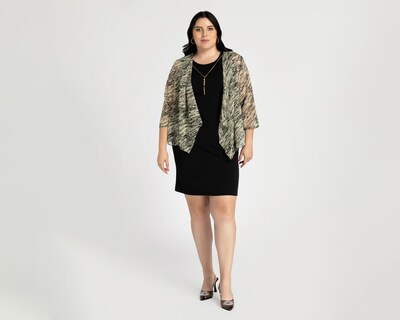 Foto 1 | Vestido Sahara Coctel con Collar y Cárdigan