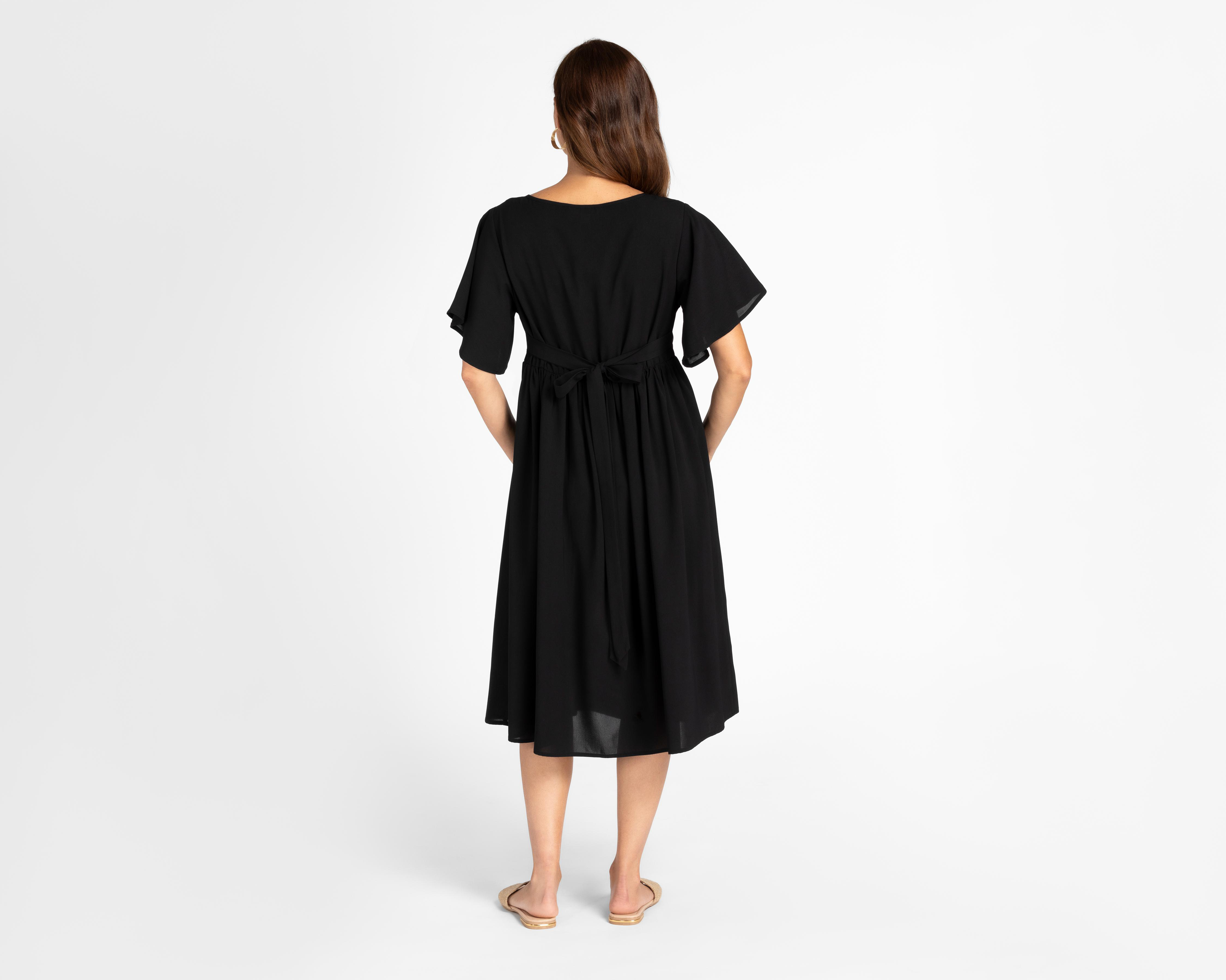 Foto 4 pulgar | Vestido Lady Sun Casual Escote V Manga Corta