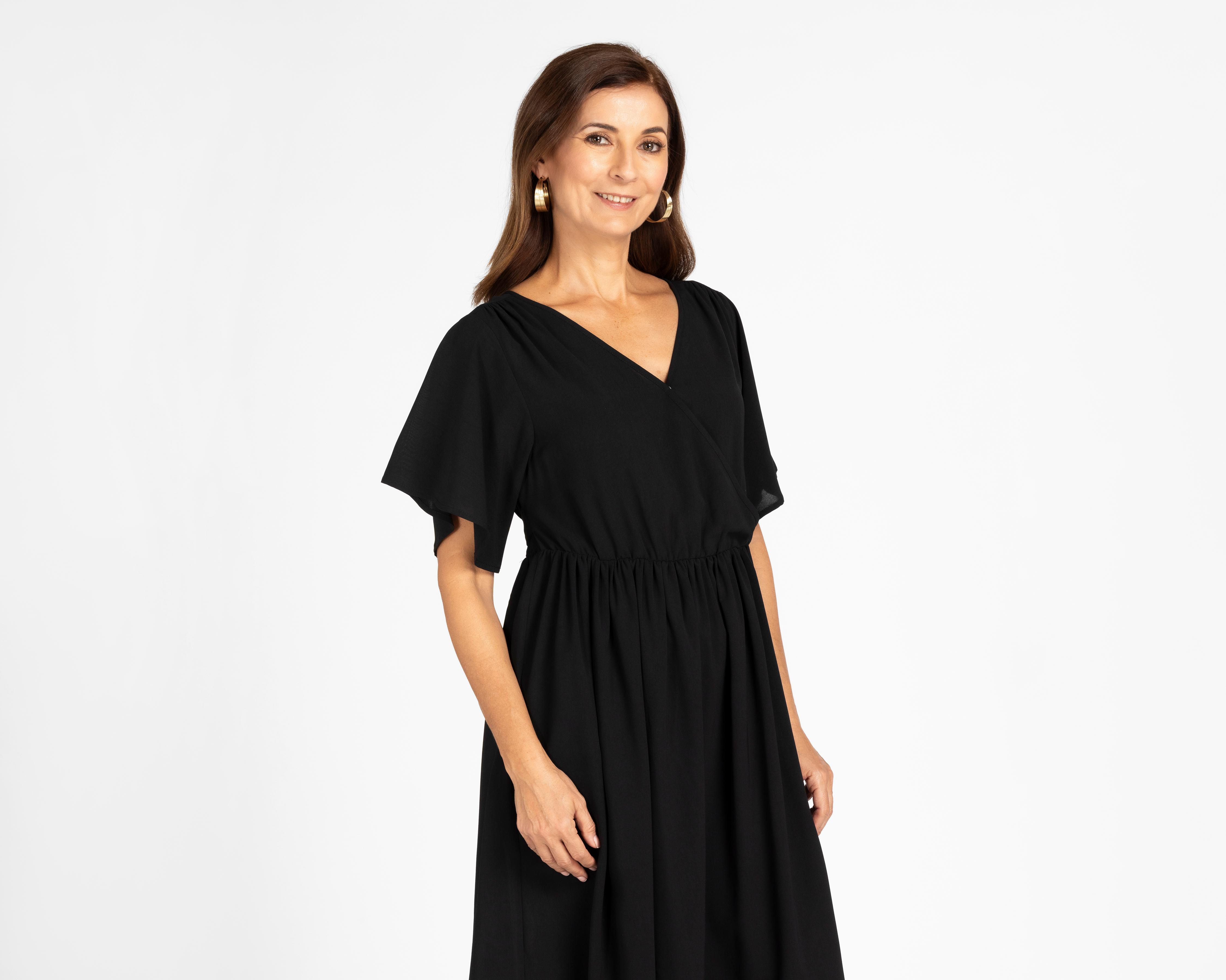 Foto 5 pulgar | Vestido Lady Sun Casual Escote V Manga Corta