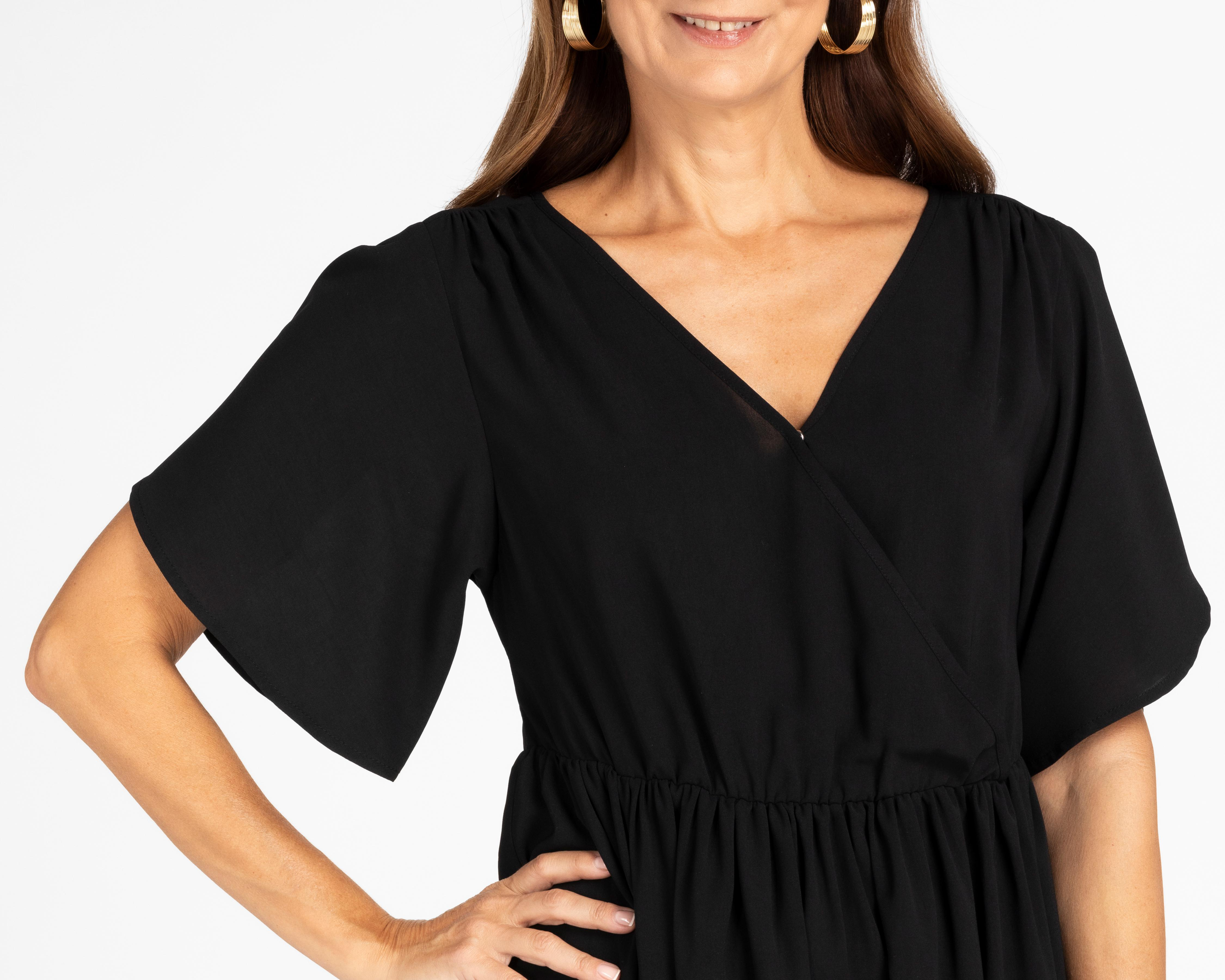 Foto 6 pulgar | Vestido Lady Sun Casual Escote V Manga Corta
