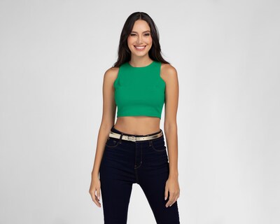 Foto 1 | Crop Top Bebe sin Mangas Verde