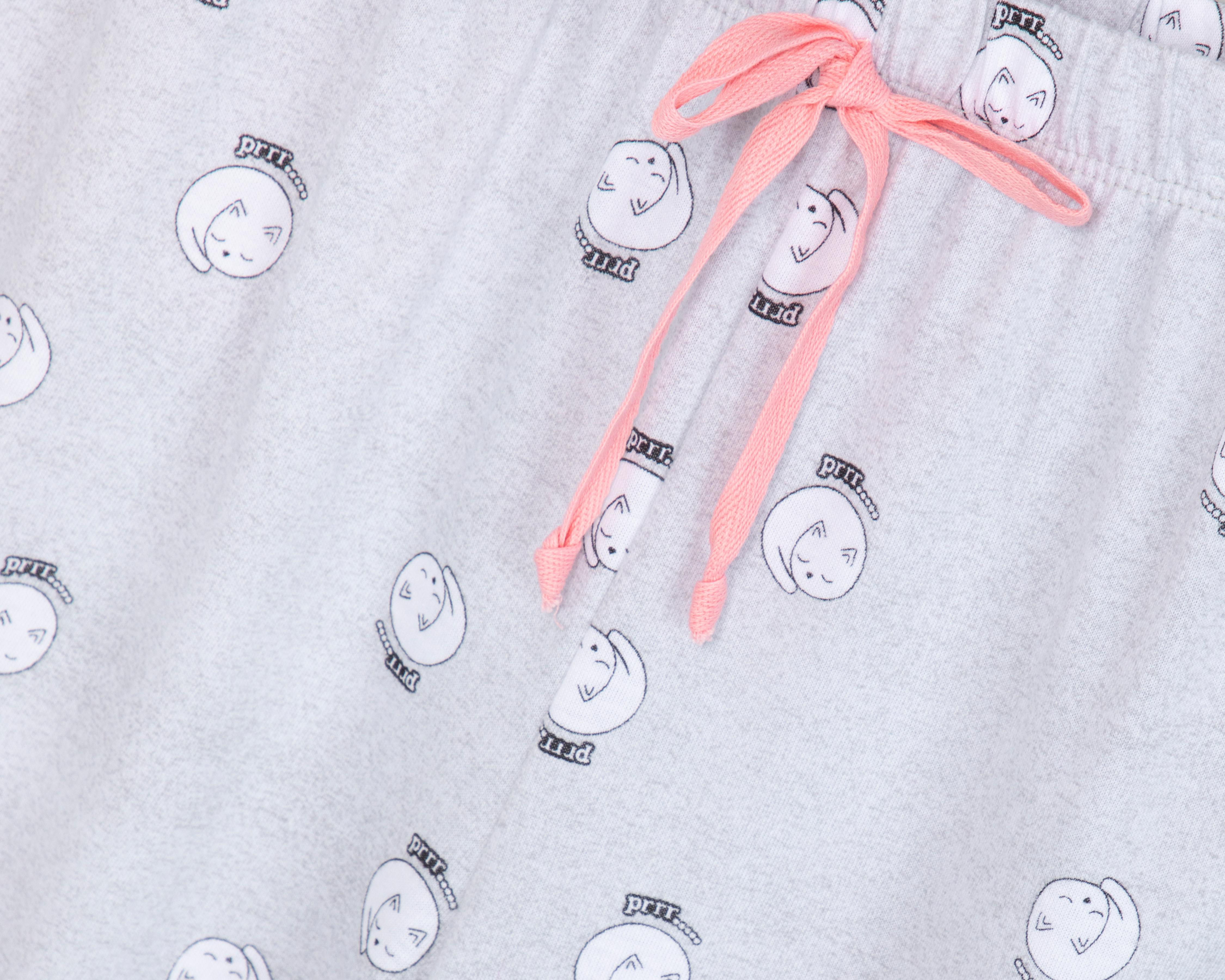 Foto 4 | Pijama Lovest Print de Gatos para Mujer