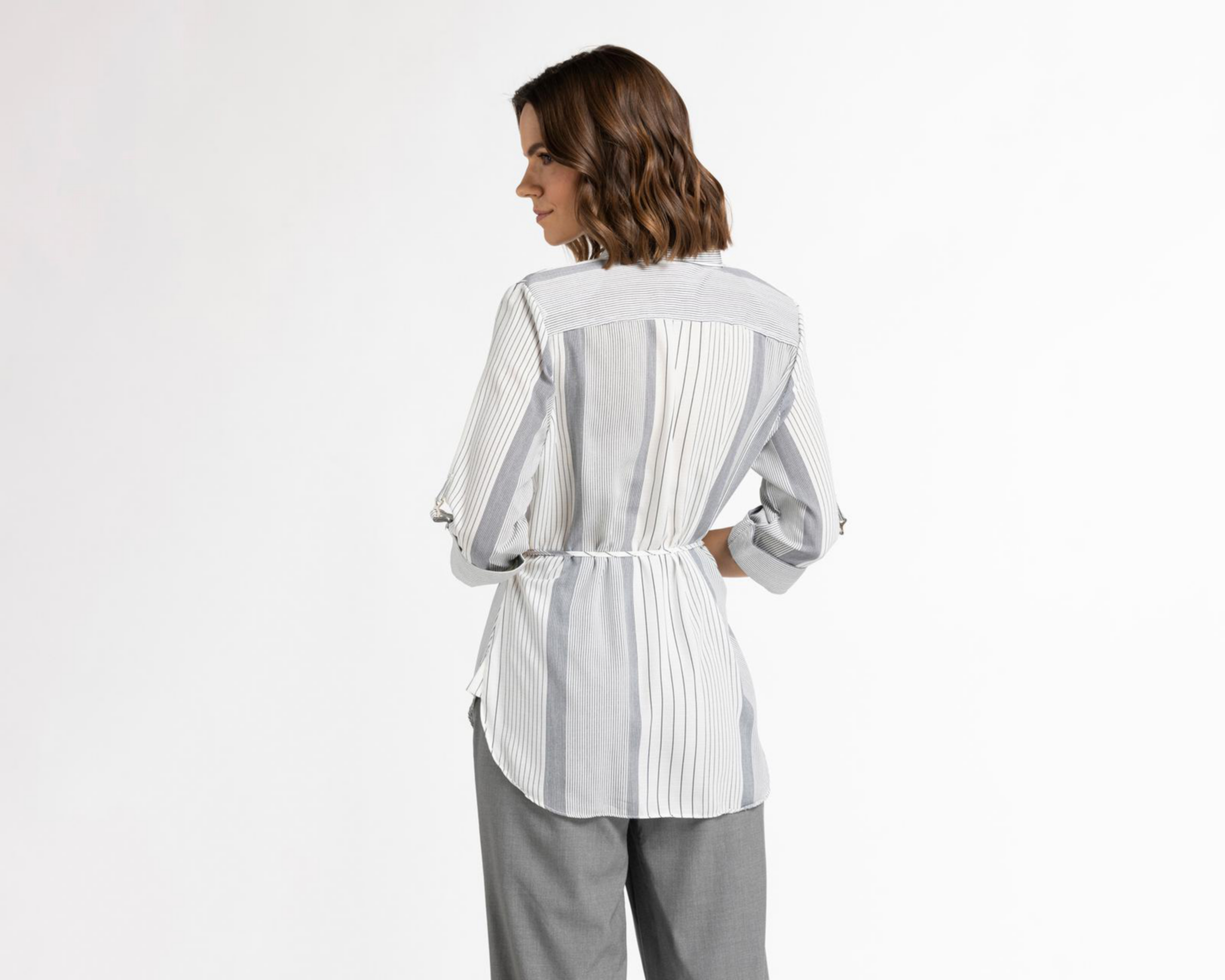 Foto 3 | Blusa Paloma Manga 3/4 a Rayas