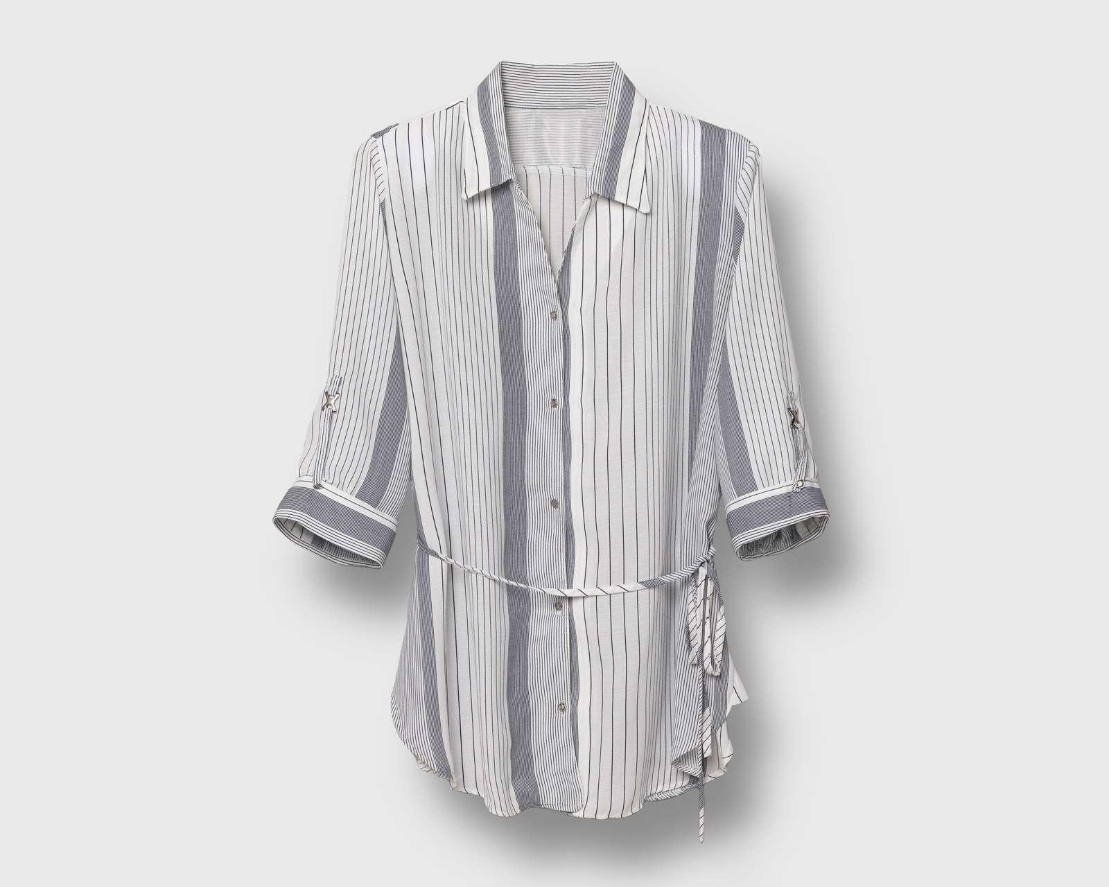 Foto 8 | Blusa Paloma Manga 3/4 a Rayas