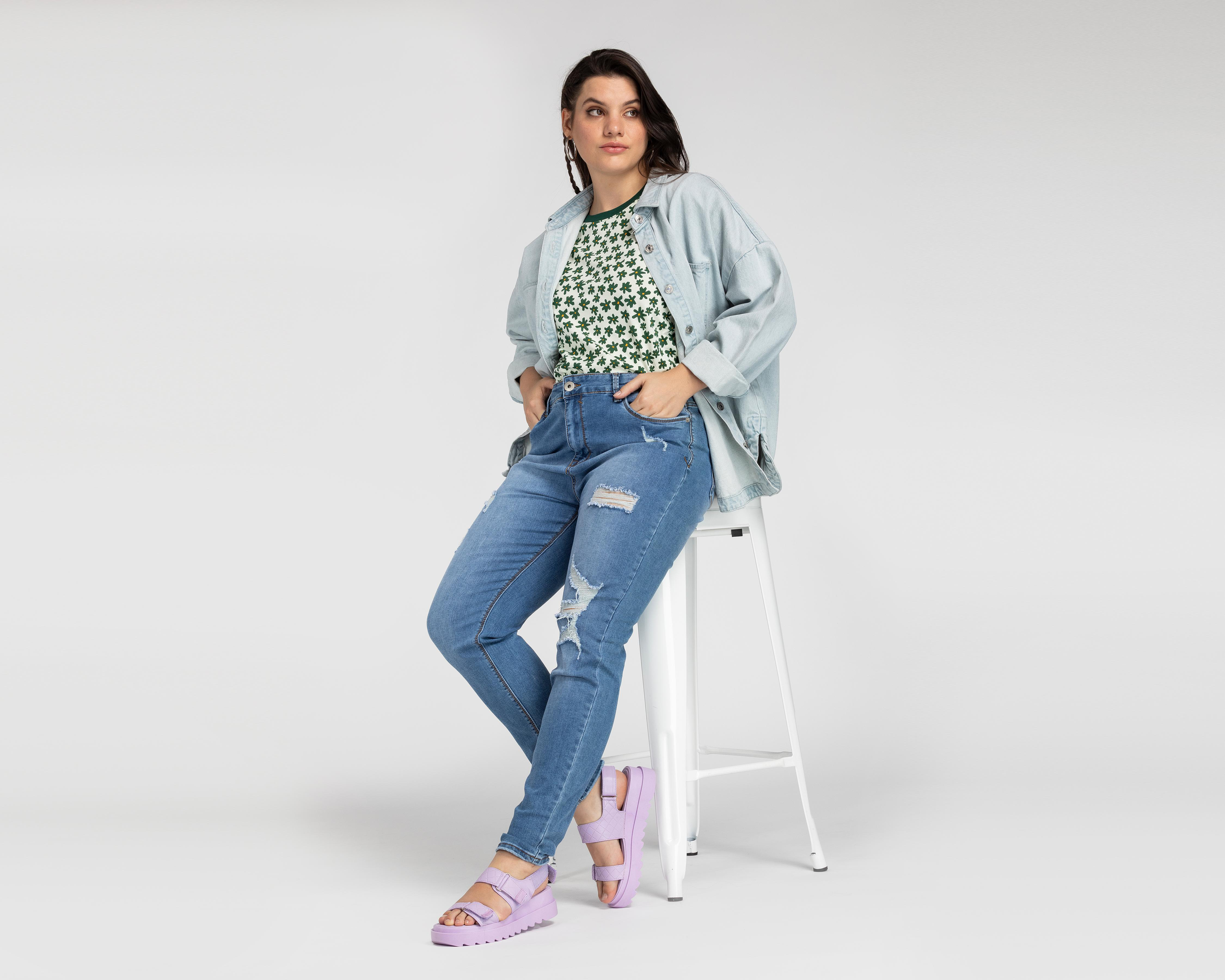 Foto 2 | Jeans Refill Skinny con Destrucciones