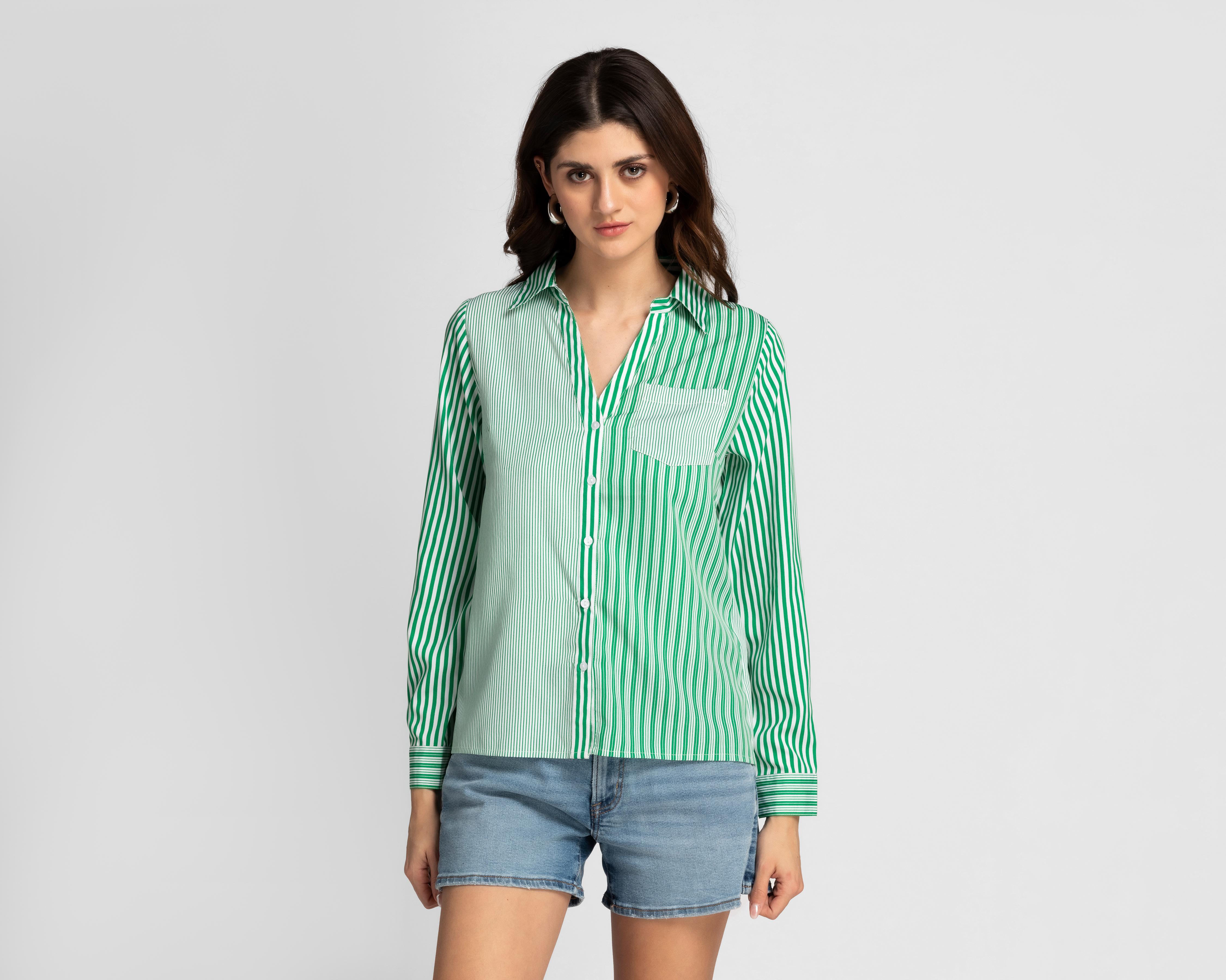Blusa Refill Manga Larga a Rayas