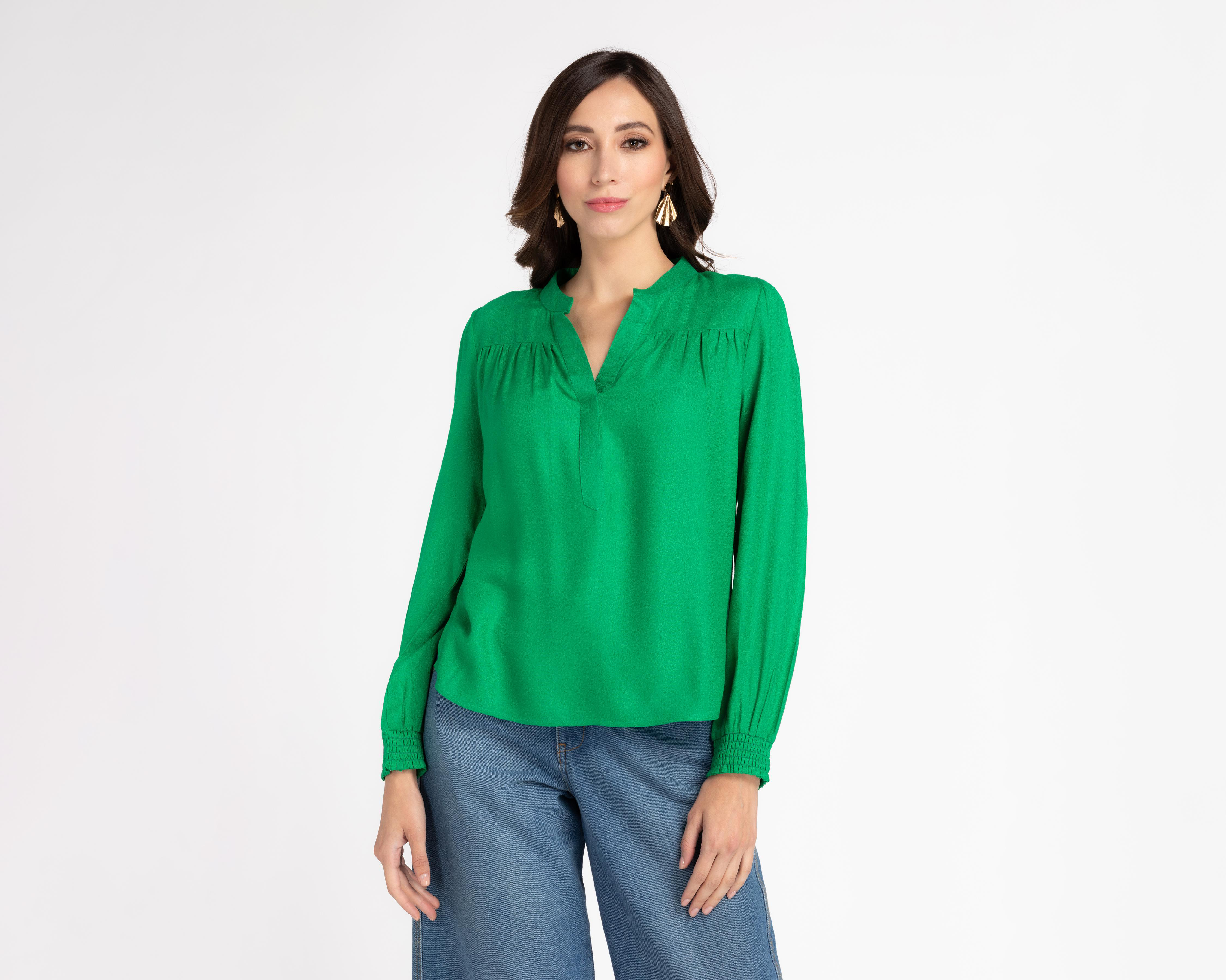 Foto 1 | Blusa Sahara Manga Larga Escote V