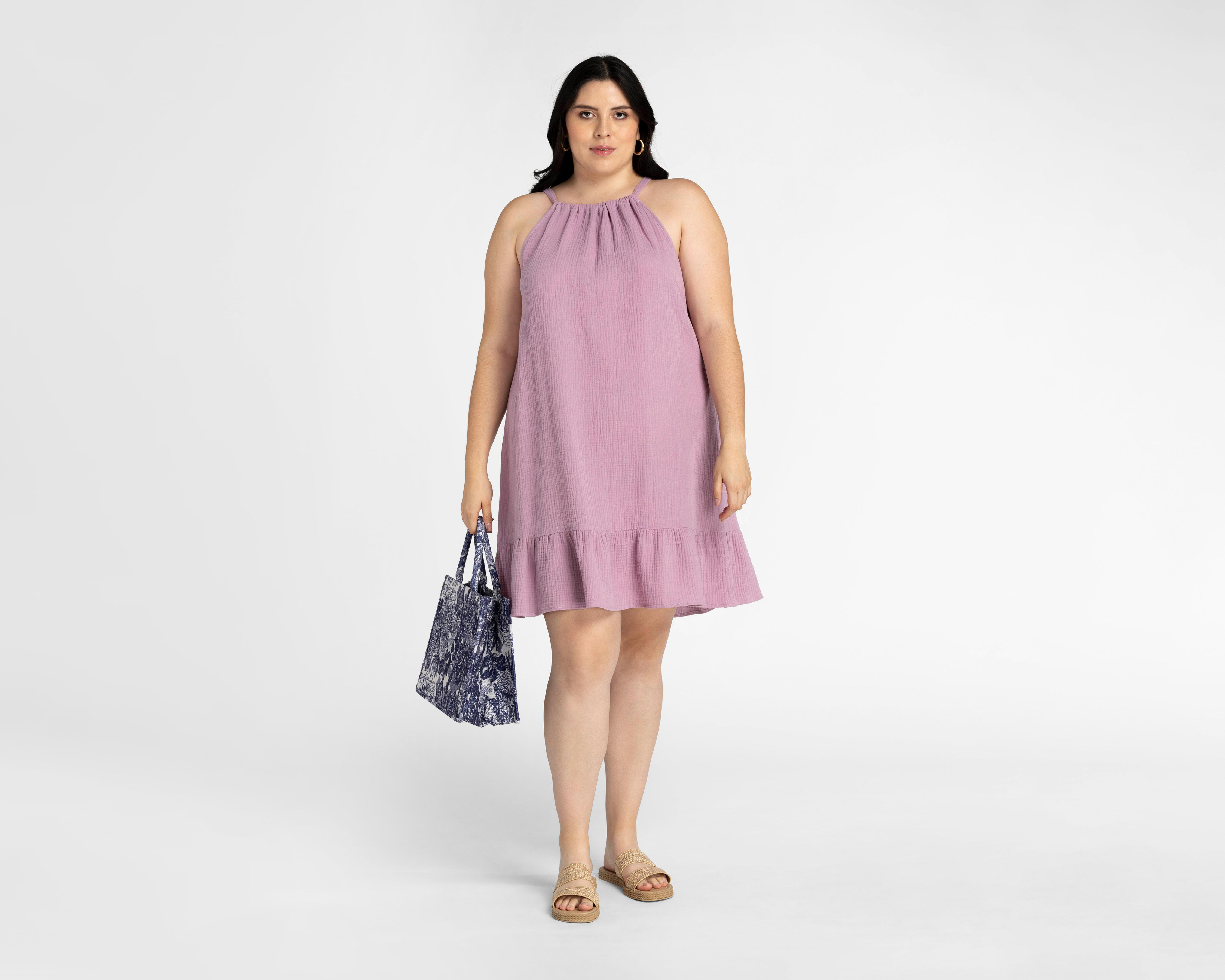 Foto 5 | Vestido Lady Sun de Playa Cuello Halter con Holán