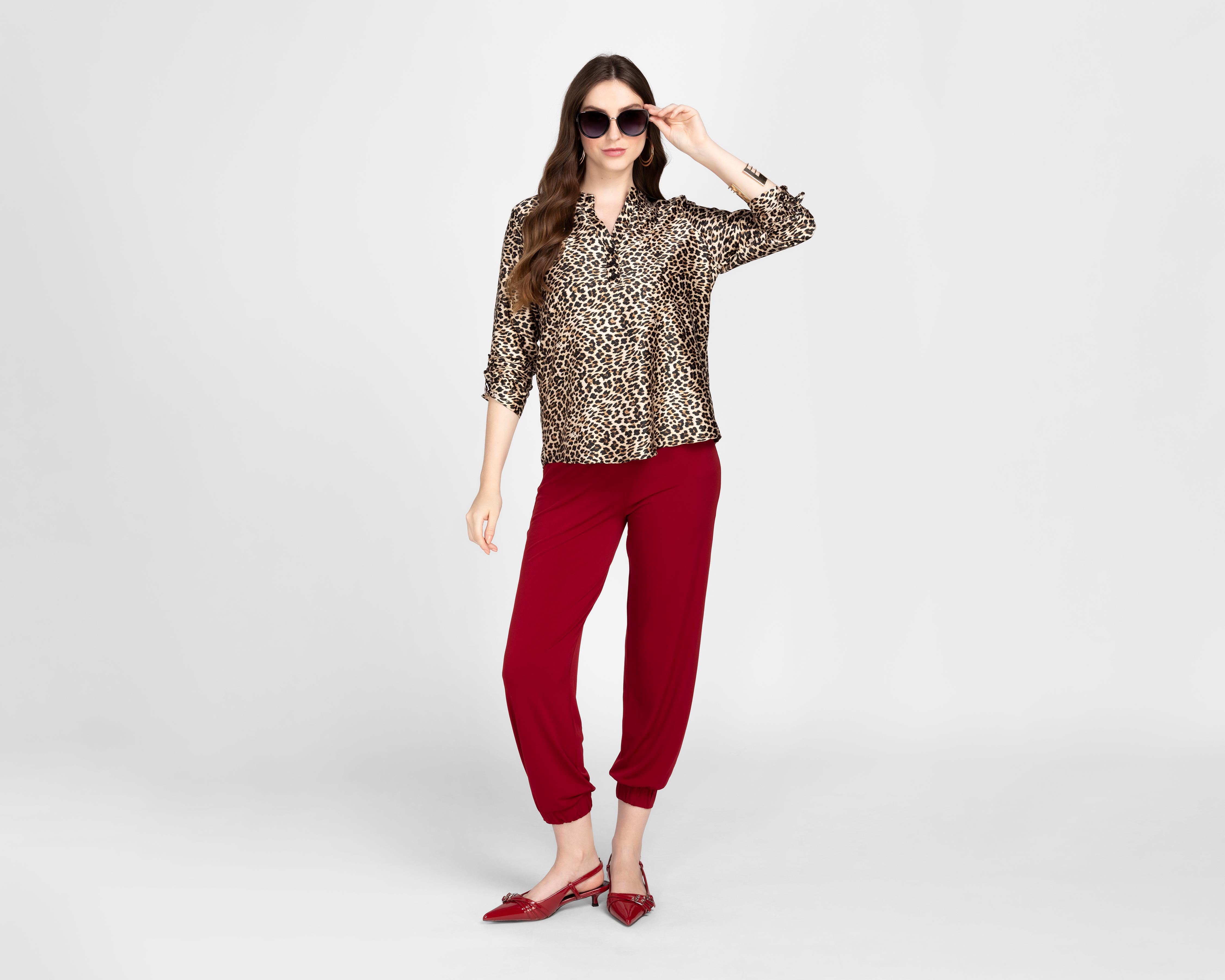 Foto 3 pulgar | Blusa Sahara Manga Larga para Mujer
