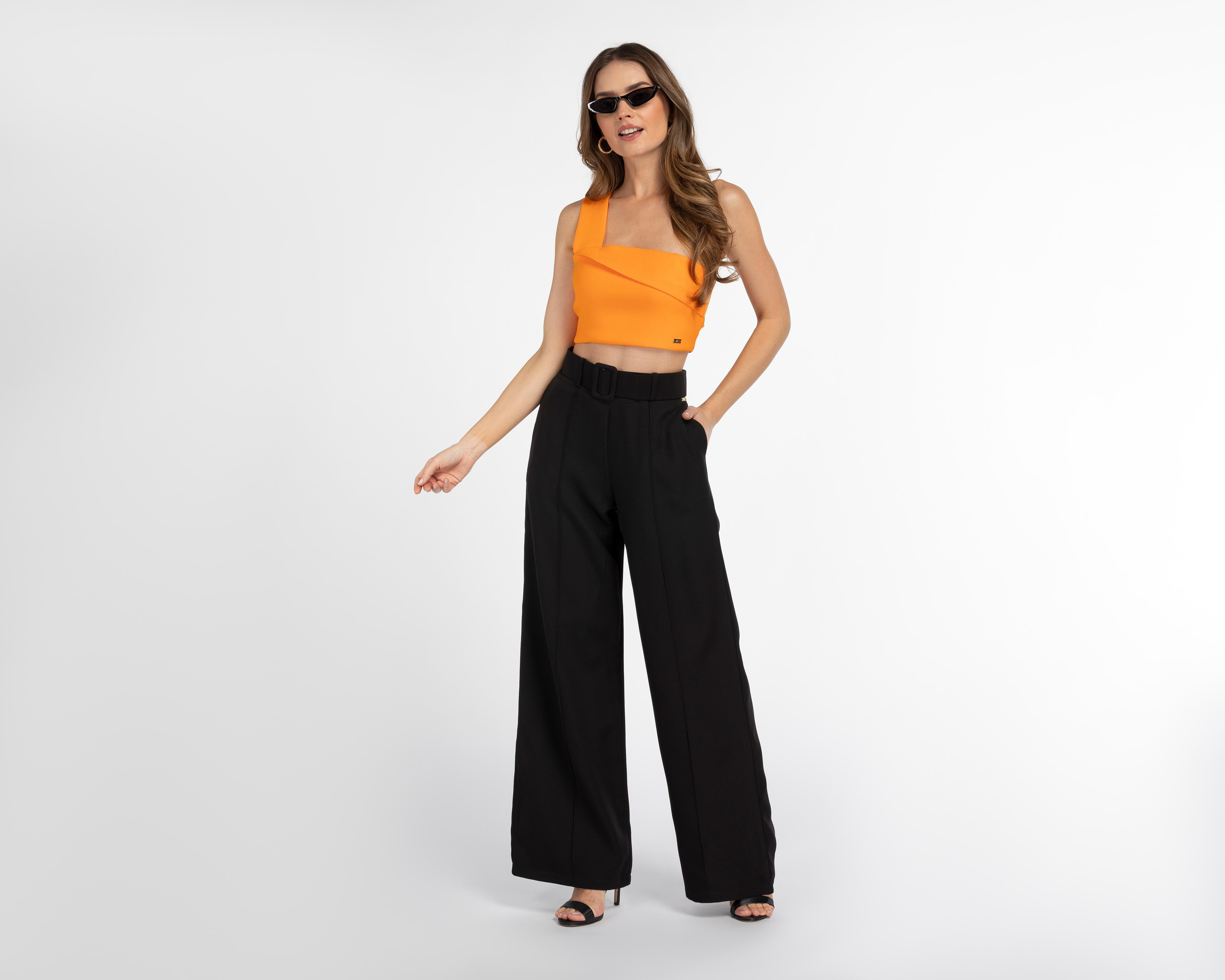 Foto 2 | Pantalón ancho Jennifer Lopez Negro