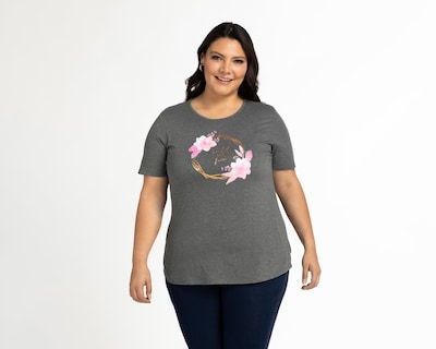 Foto 1 | Playera Lady Sun Gris con Estampado