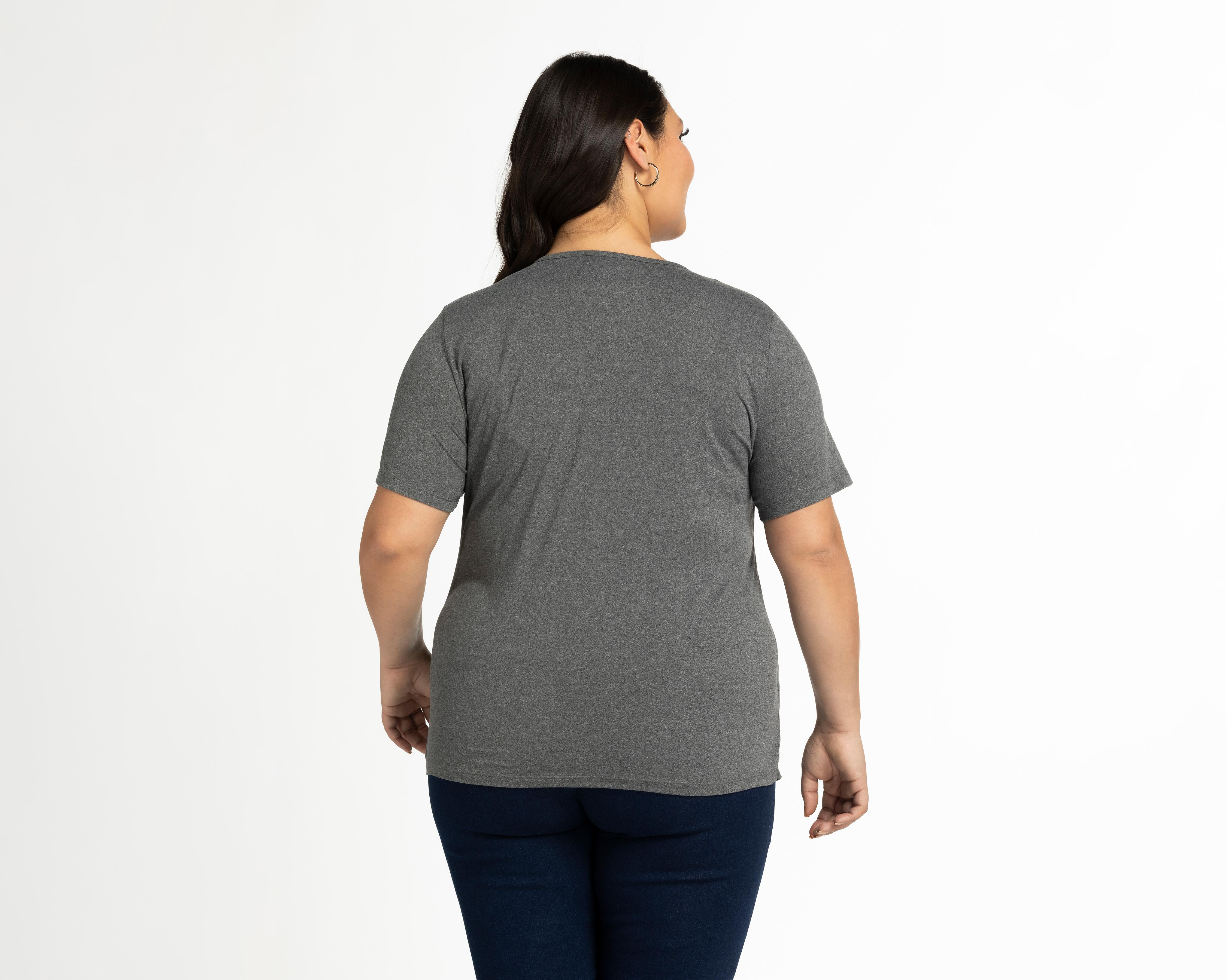 Foto 4 pulgar | Playera Lady Sun Gris con Estampado