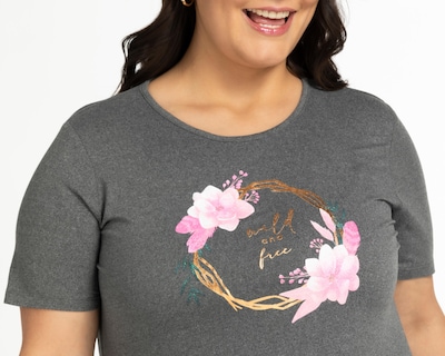 Foto 4 | Playera Lady Sun Gris con Estampado