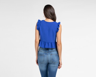 Foto 3 | Blusa Sahara sin Mangas con Holanes