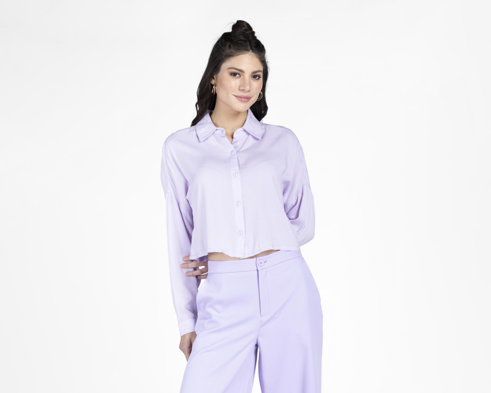 Foto 1 | Blusa 18 Forever Lila con Manga Larga