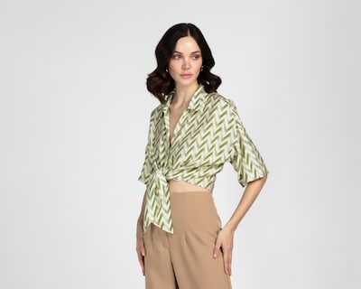 Foto 1 | Blusa Sahara Manga Corta con Nudo para Mujer
