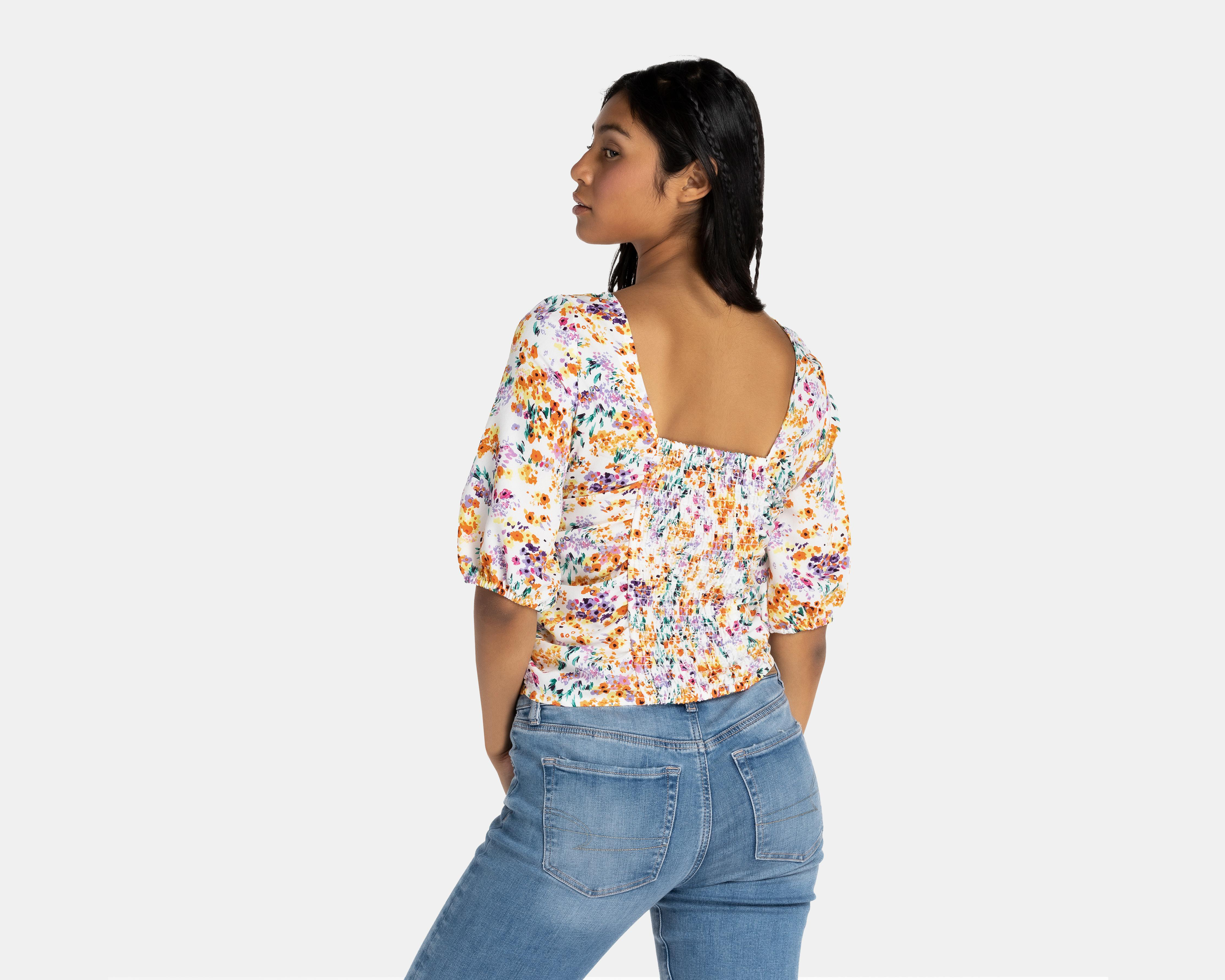 Foto 4 pulgar | Blusa 18 Forever Estampado Floral con Cordón
