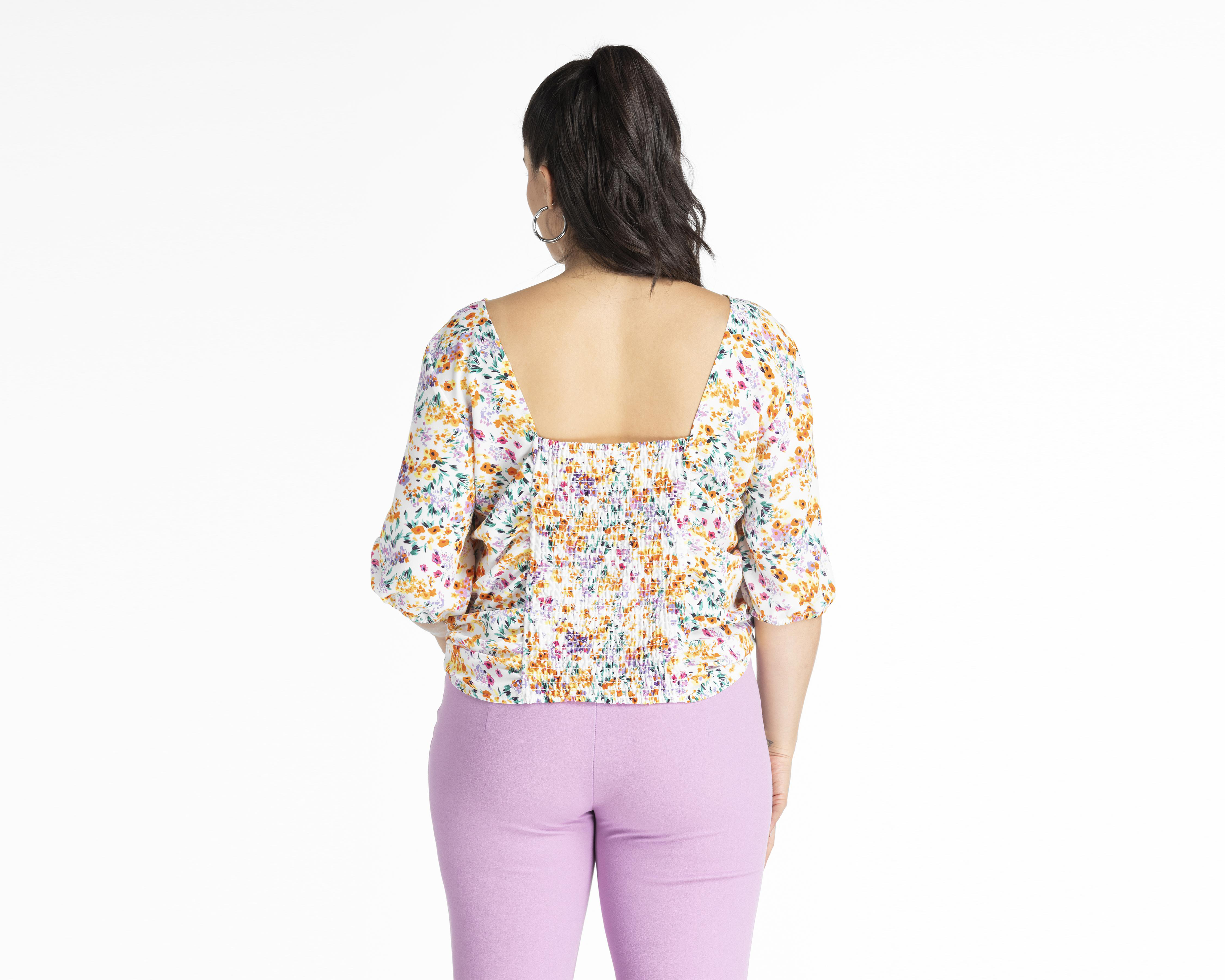 Foto 7 pulgar | Blusa 18 Forever Estampado Floral con Cordón