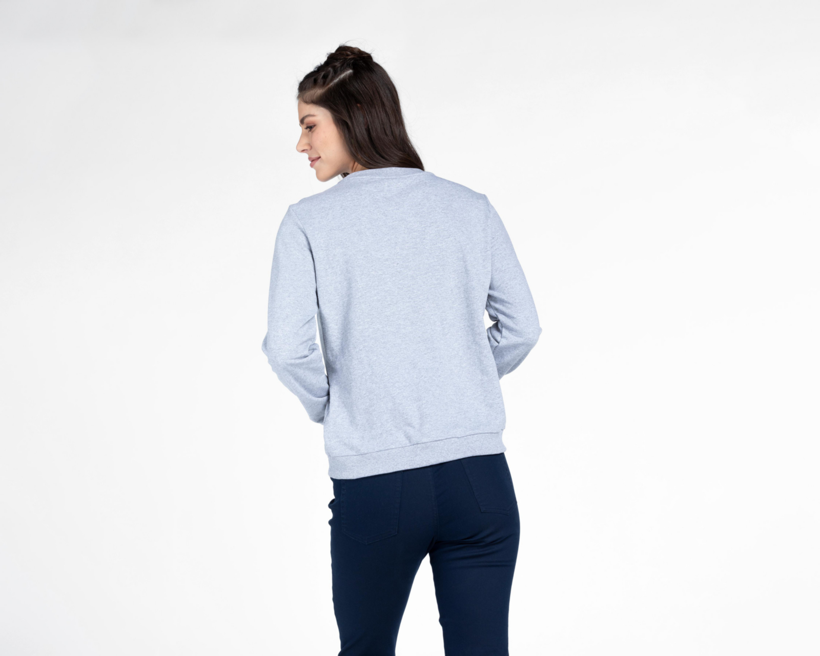 Foto 4 pulgar | Sudadera Refill Gris con Estampado