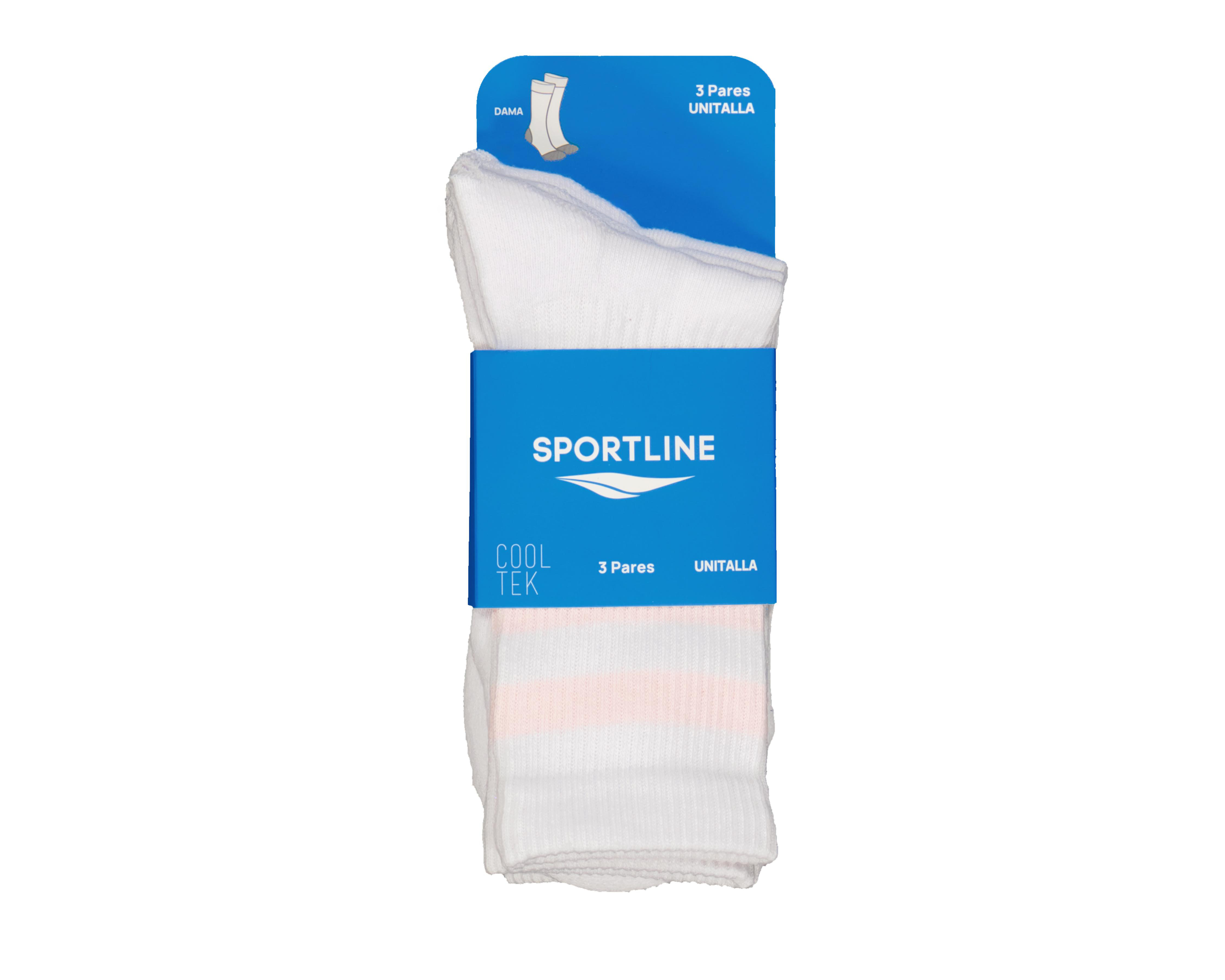 Foto 4 pulgar | Calcetas Largas Deportivas Sportline para Mujer 3 Pares
