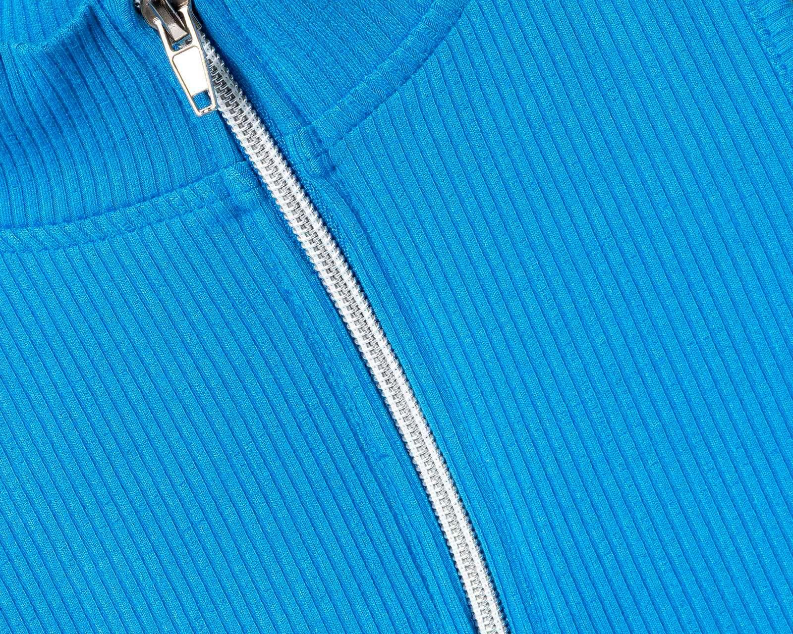 Foto 7 pulgar | Playera Thinner Azul con Cierre