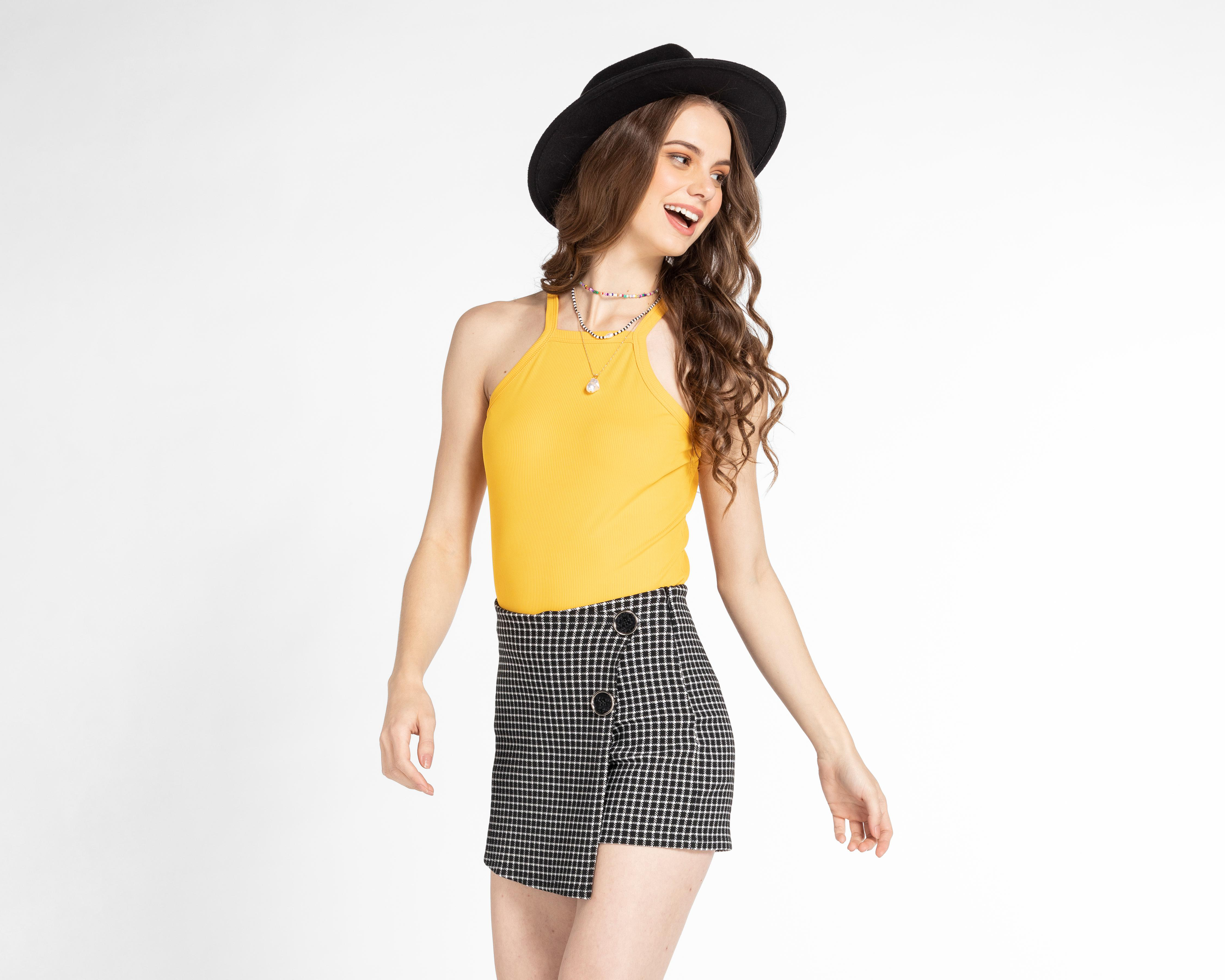 Blusa Thinner sin Mangas Amarilla