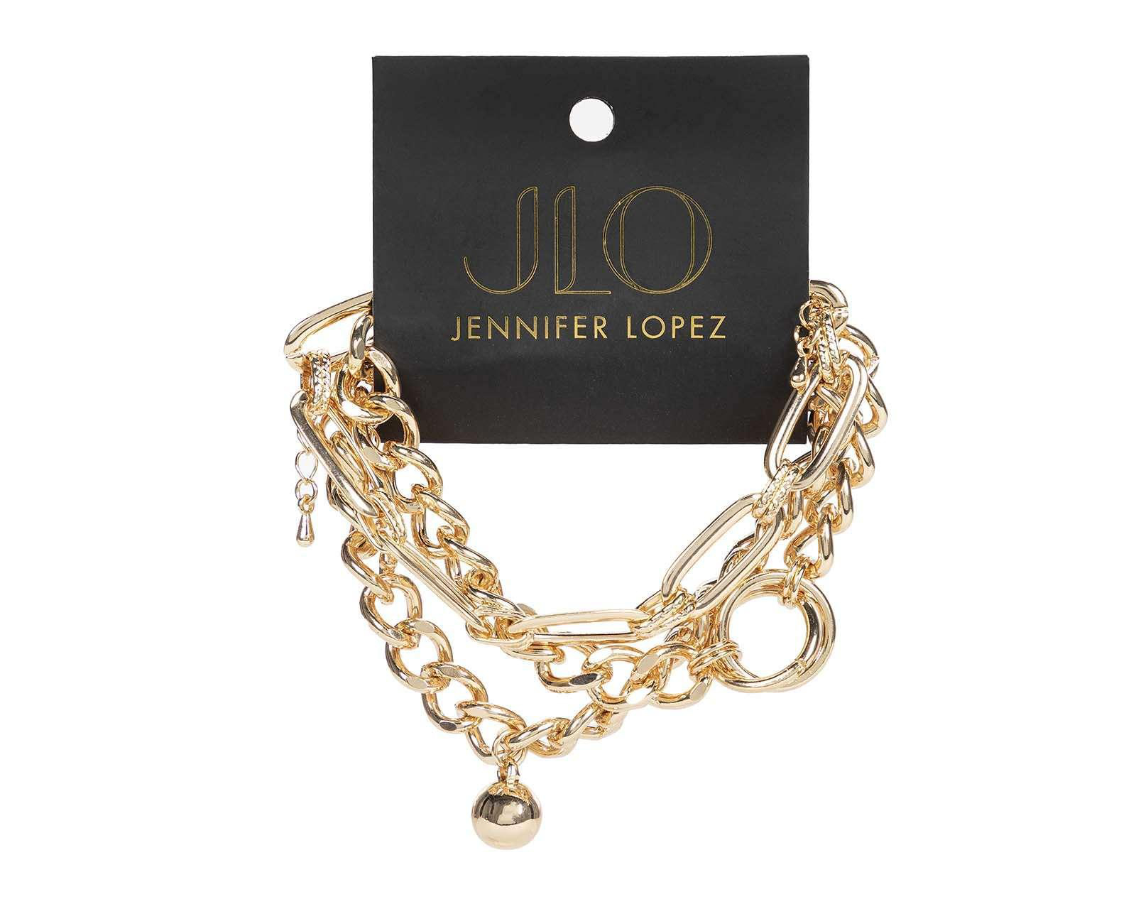 Pulsera Jennifer Lopez Dorada 3 Piezas $50
