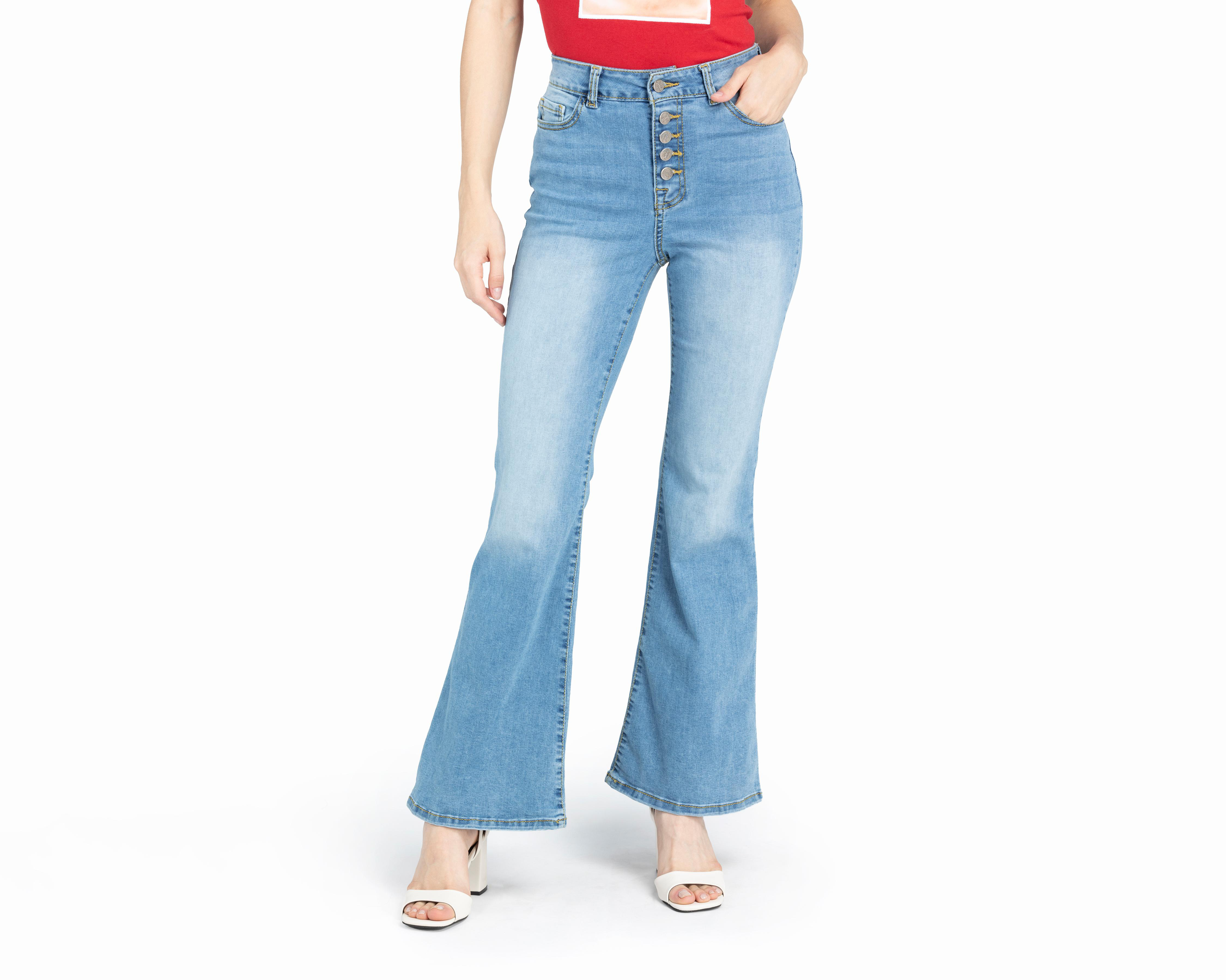 Foto 2 pulgar | Jeans Flare Boy London para Mujer