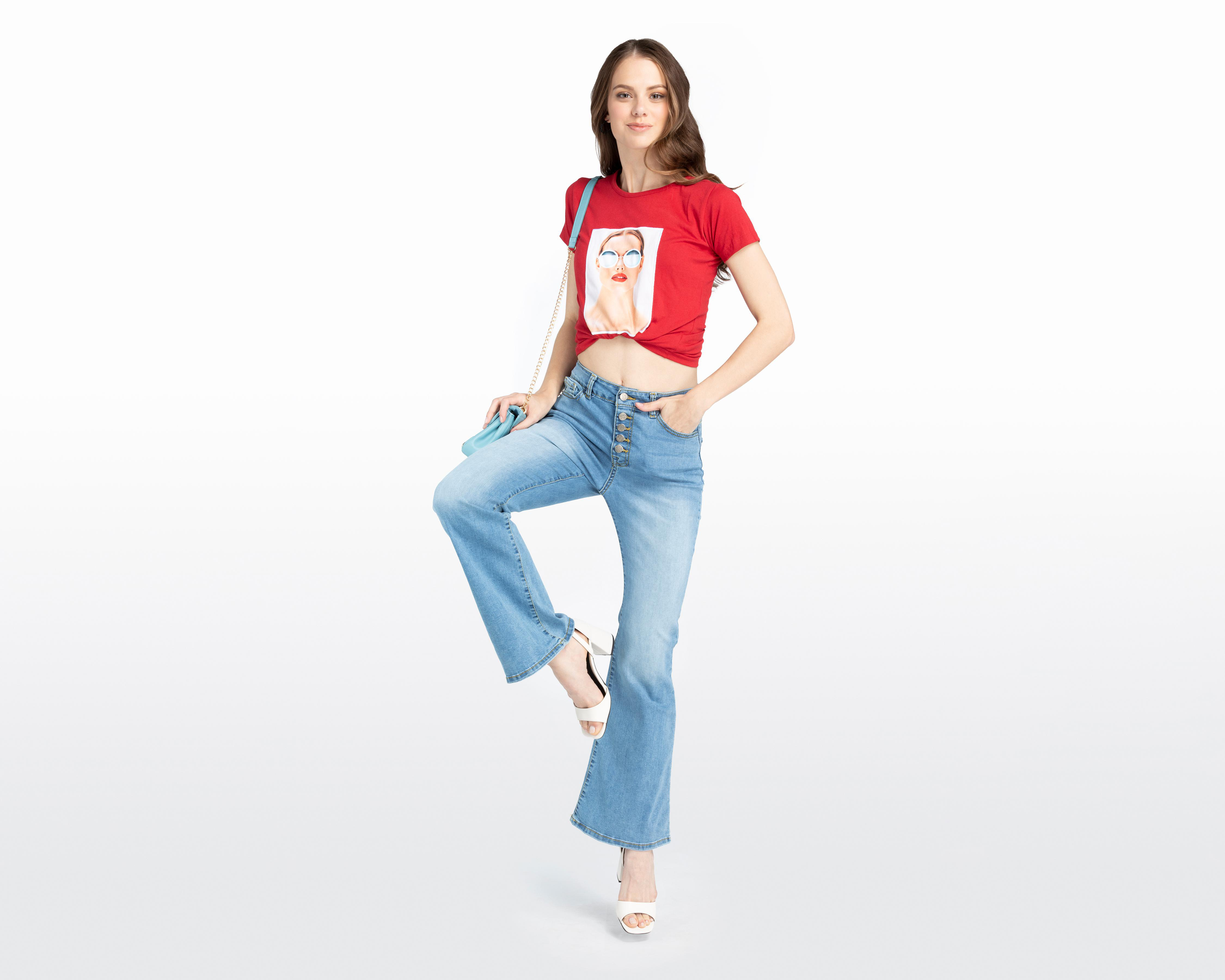 Foto 3 pulgar | Jeans Flare Boy London para Mujer