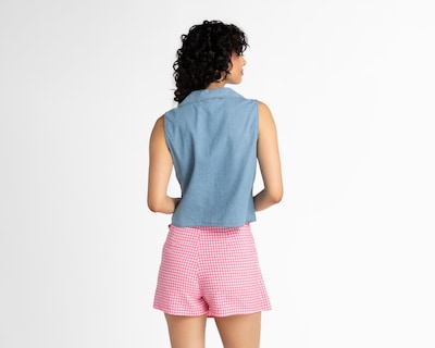 Foto 3 | Blusa Refill sin Mangas con Botones