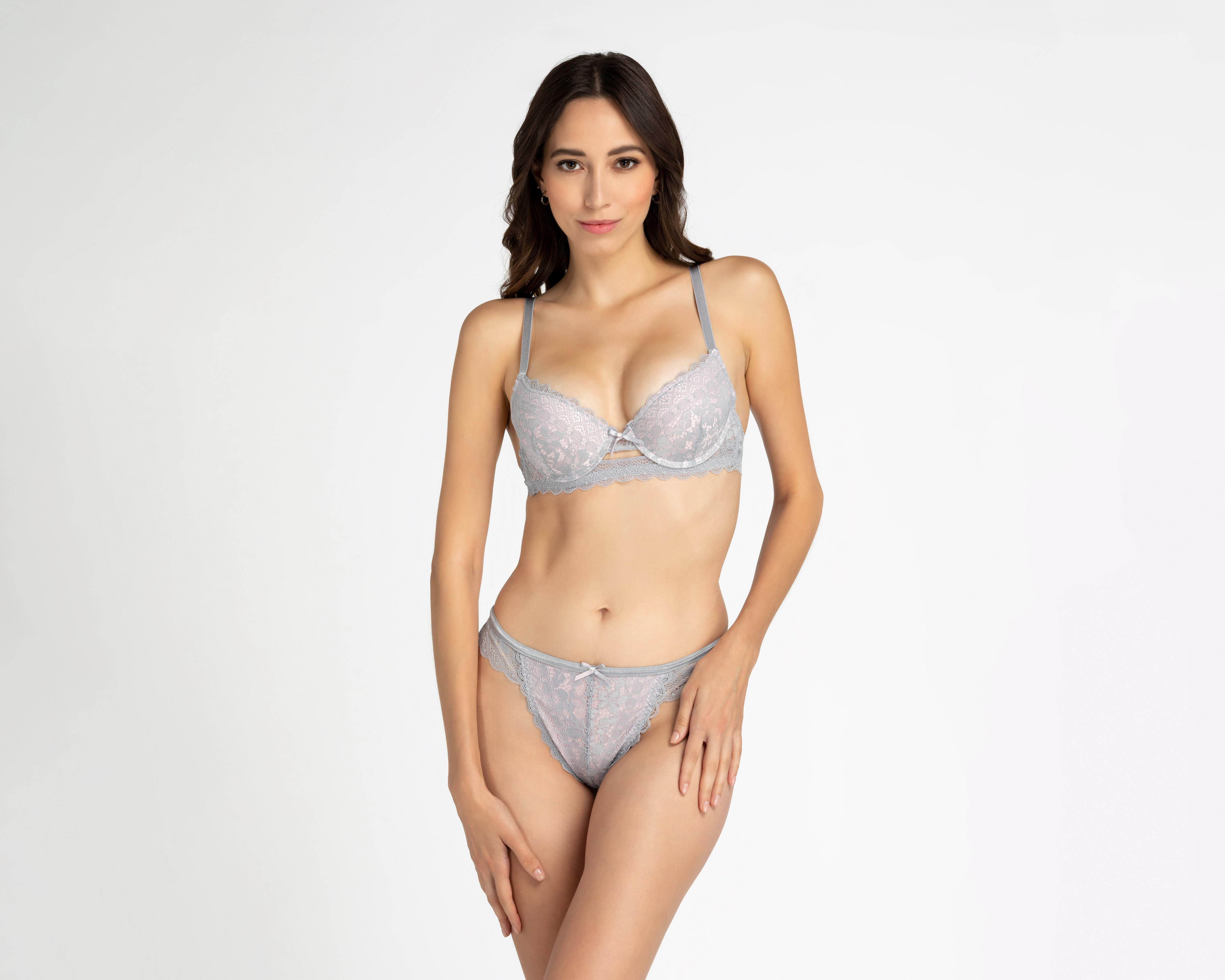 Foto 2 pulgar | Coordinado de Encaje Eva tu Estilo Íntimo Copa Completa para Mujer 2 Pack