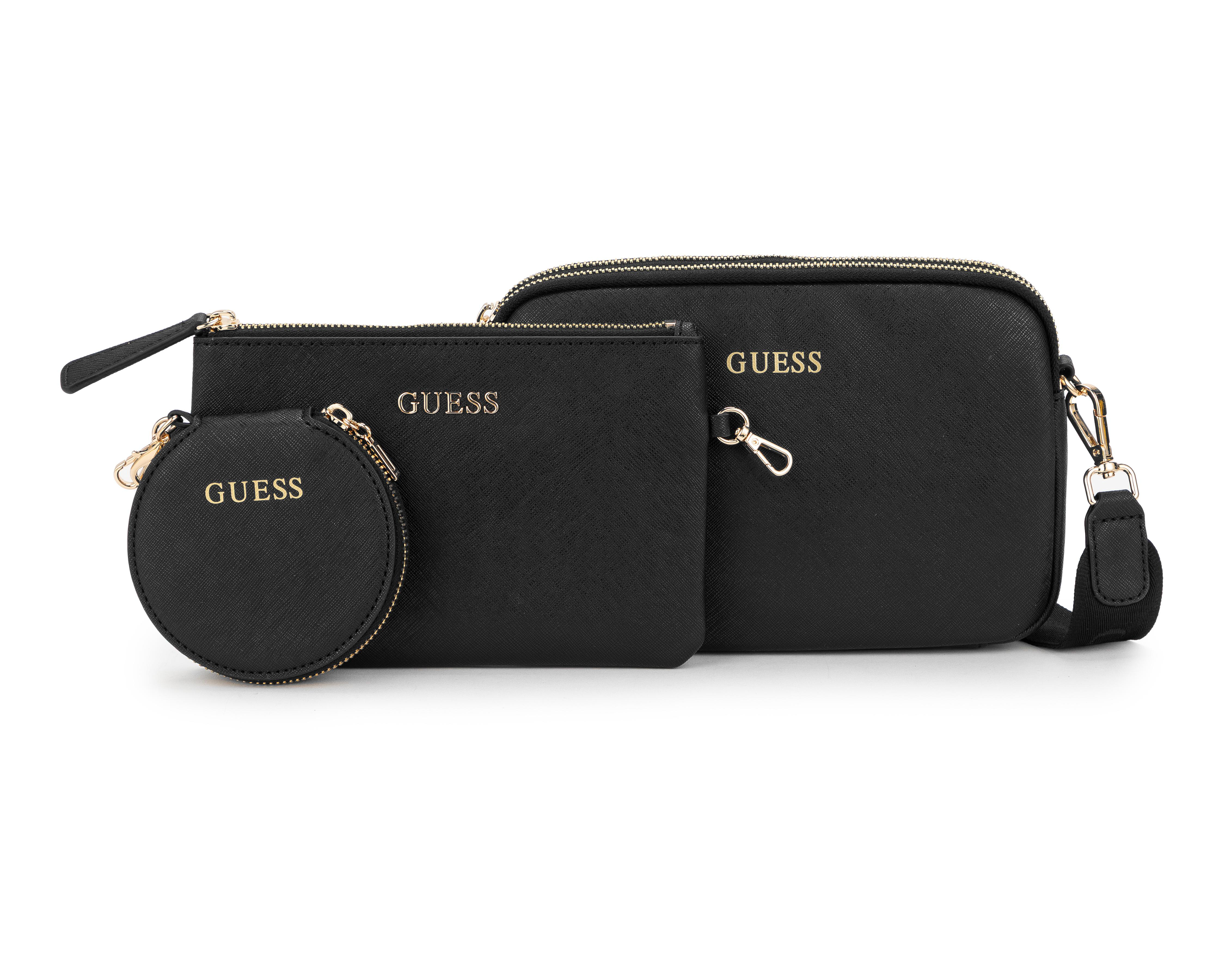 Foto 1 | Bolsa Cruzada Guess Aengus 3 Piezas