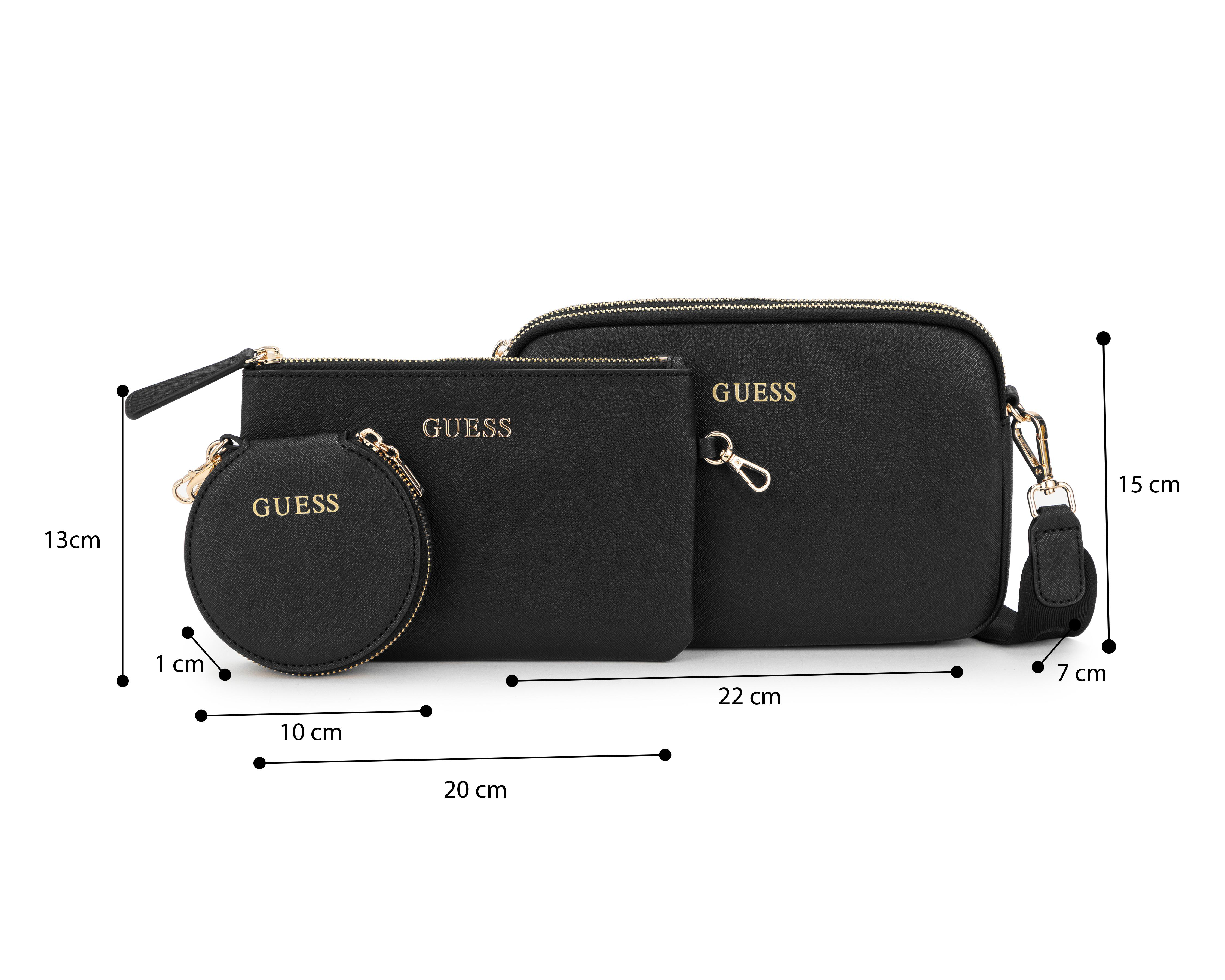 Foto 6 | Bolsa Cruzada Guess Aengus 3 Piezas
