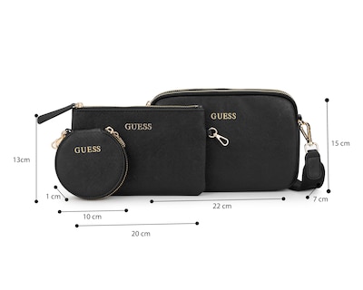 Foto 6 | Bolsa Cruzada Guess Aengus 3 Piezas