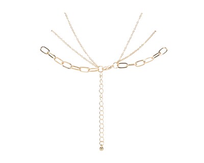 Foto 4 | Collar Sahara con Flores Dorado 3 Piezas