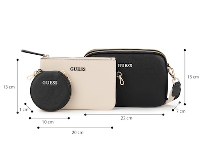 Foto 6 | Bolsa Cruzada Guess Aengus 3 Piezas