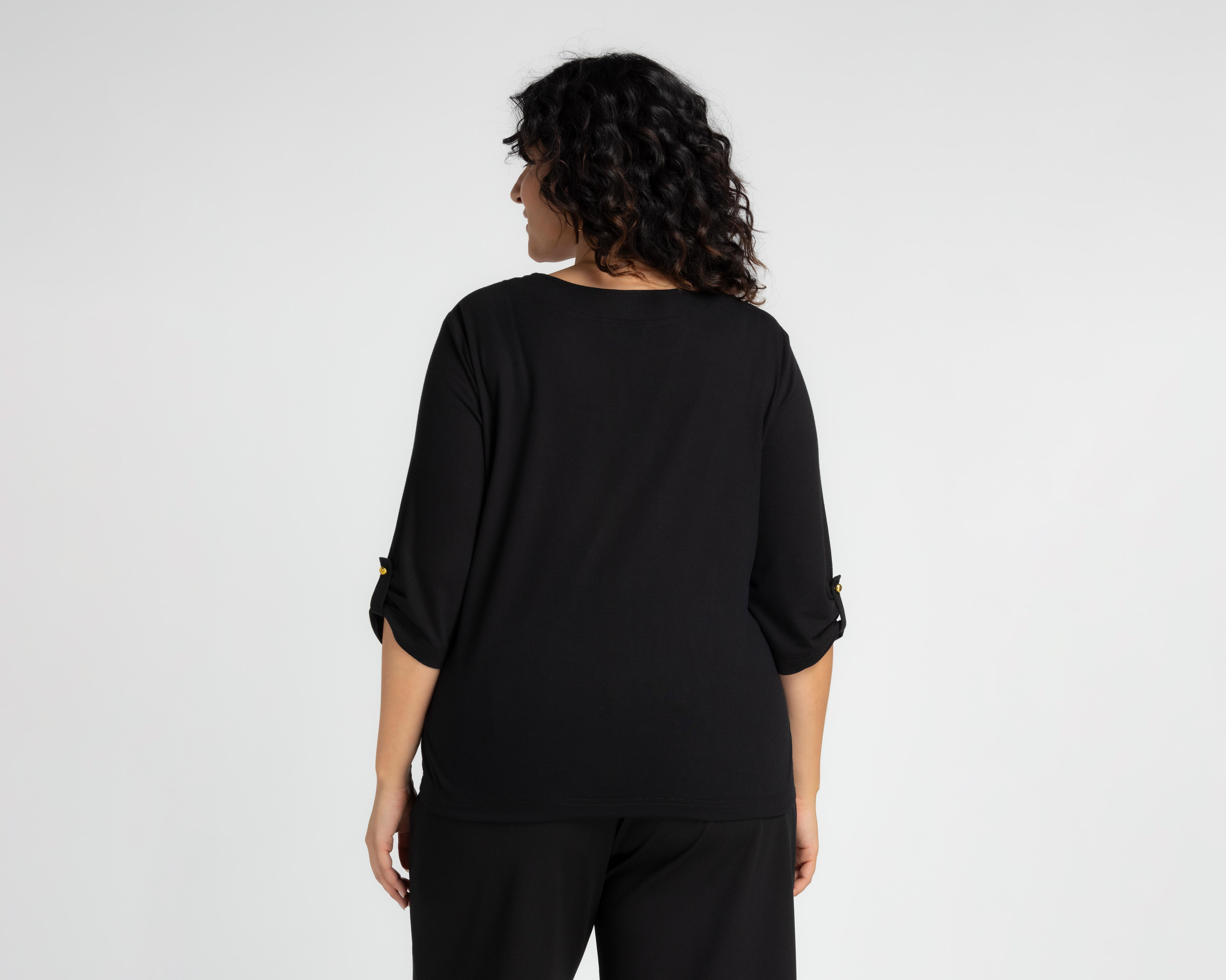 Foto 4 pulgar | Blusa Lady Sun Manga 3/4 para Mujer