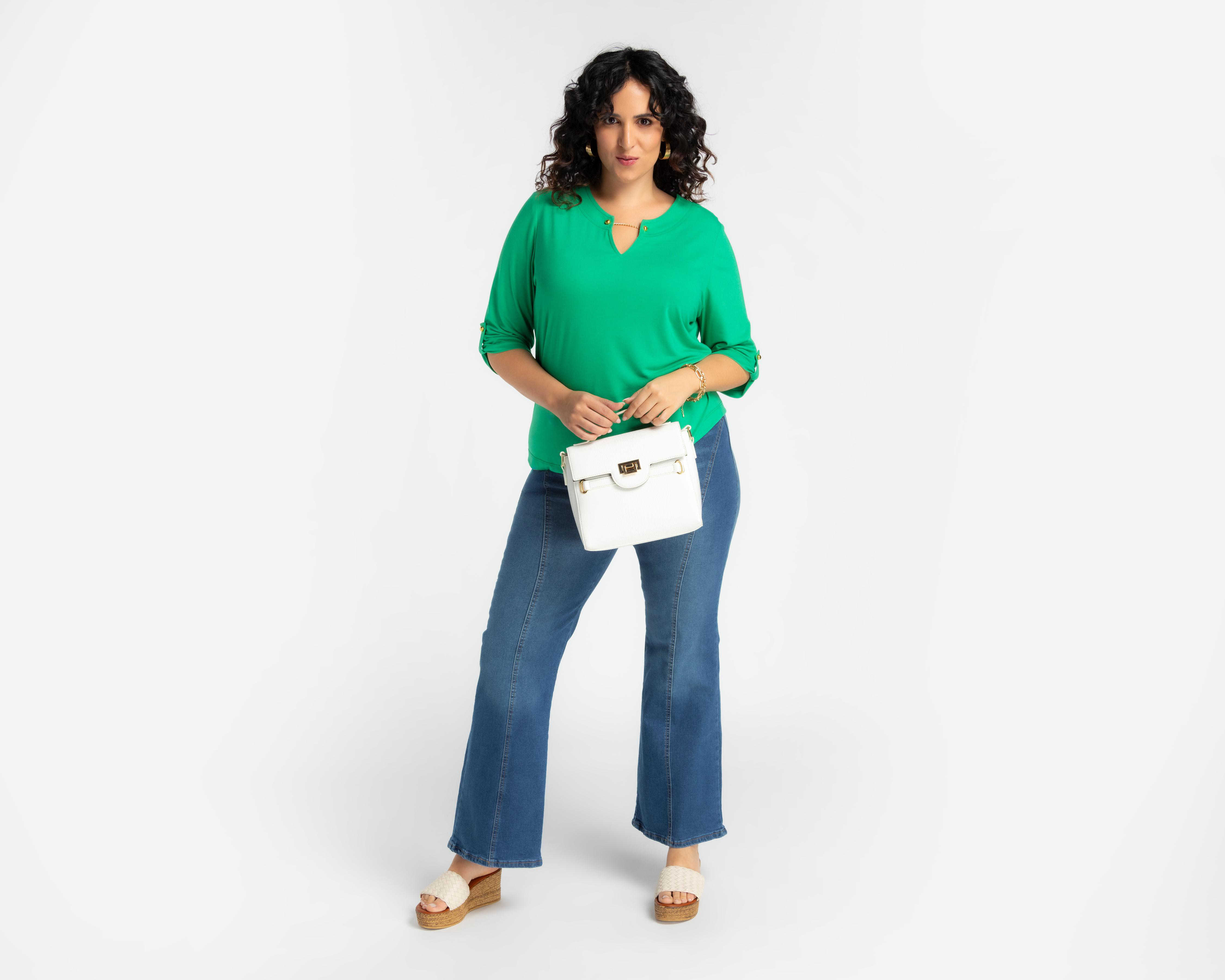 Foto 2 | Blusa Lady Sun Verde para Mujer