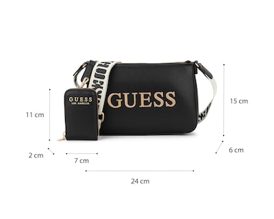 Foto 6 | Bolsa Cruzada Guess Caracara con Monedero