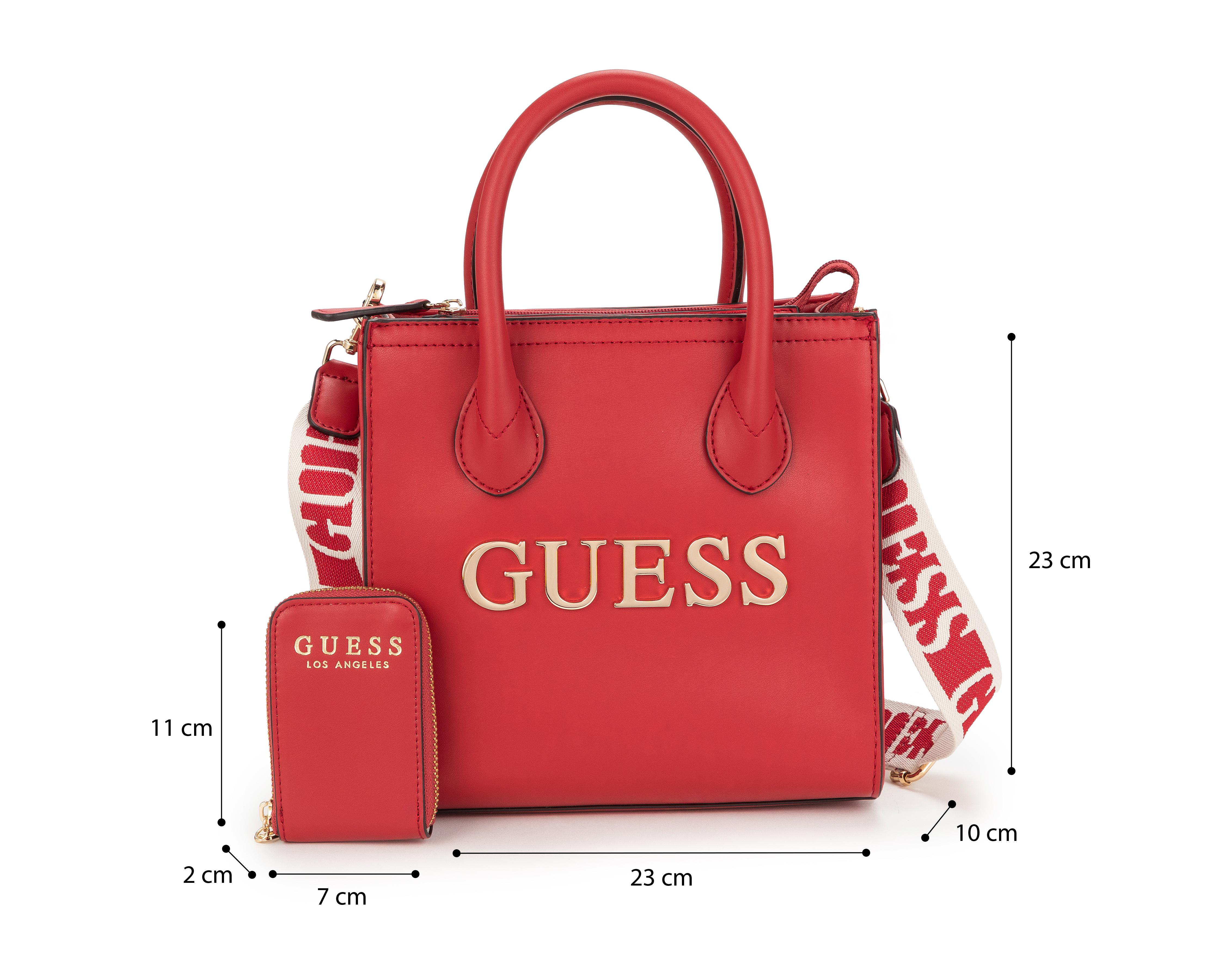 Foto 7 pulgar | Bolsa de Mano Guess Caracara con Tarjetero