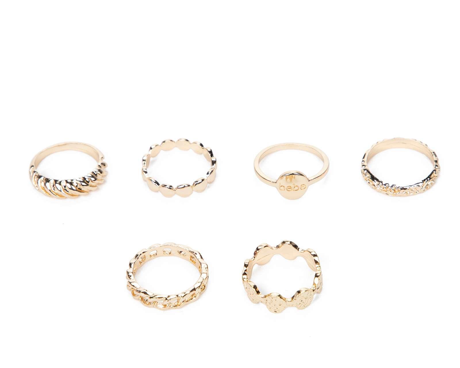 Anillos Bebe Dorados 6 Piezas $99