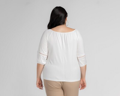 Foto 3 | Blusa Lady Sun Manga 3/4 con Cordón