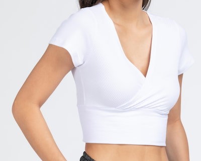 Foto 4 | Playera Jennifer Lopez Blanca con Cuello V